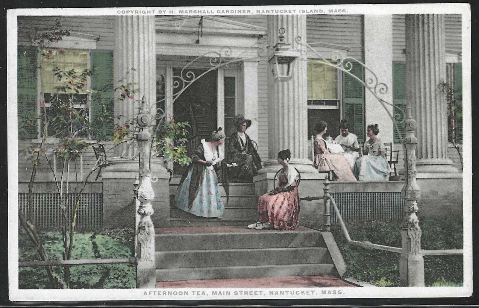 Afternoon Tea, Main St., Nantucket, MA, Early Postcard, Detroit Publishing Co.