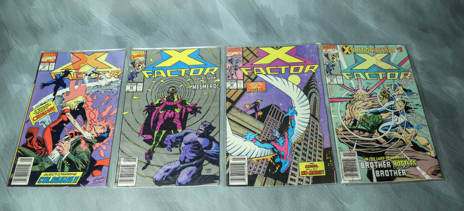 X-Factor Comics Lot - #54 55 56 60 Marvel comic book 90\'s vintage