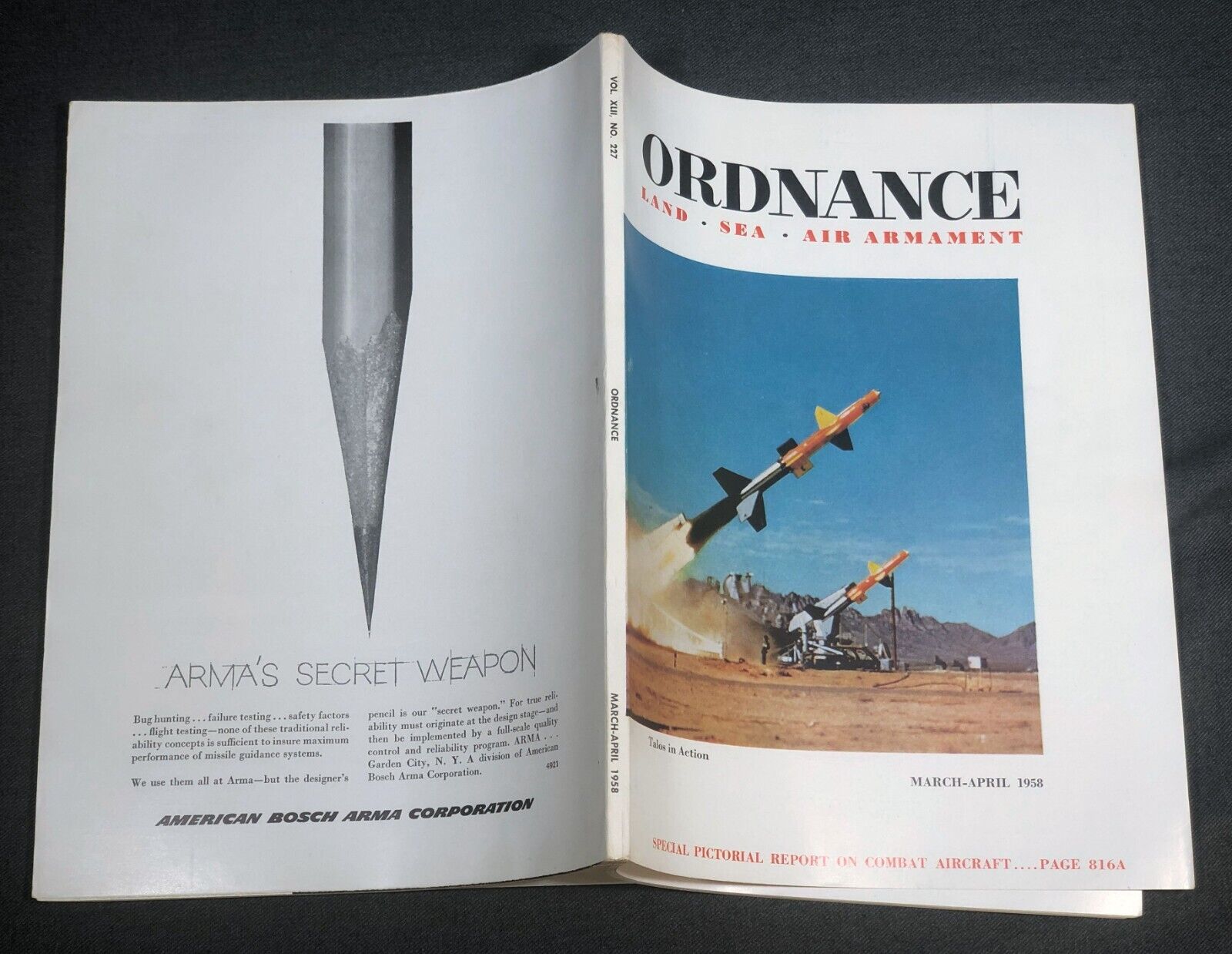 ORDNANCE Magazine 1958 Ordnance in Outer Space Torpedoes Tactical Air Power