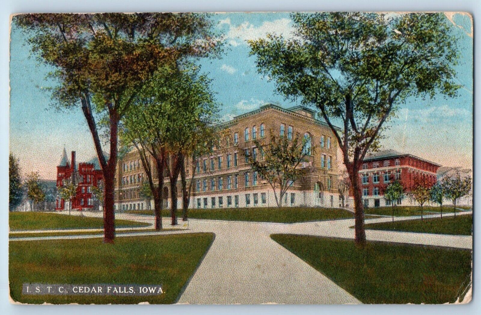 Cedar Falls Iowa IA Postcard ISTC Exterior Building c1922 Vintage Antique Posted
