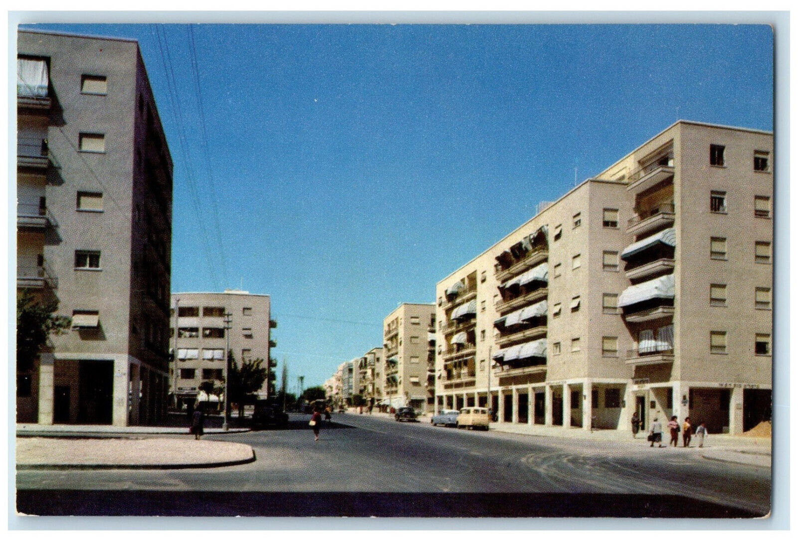 c1960\'s View of Frishmann Street Tel-Aviv Israel Vintage Unposted Postcard