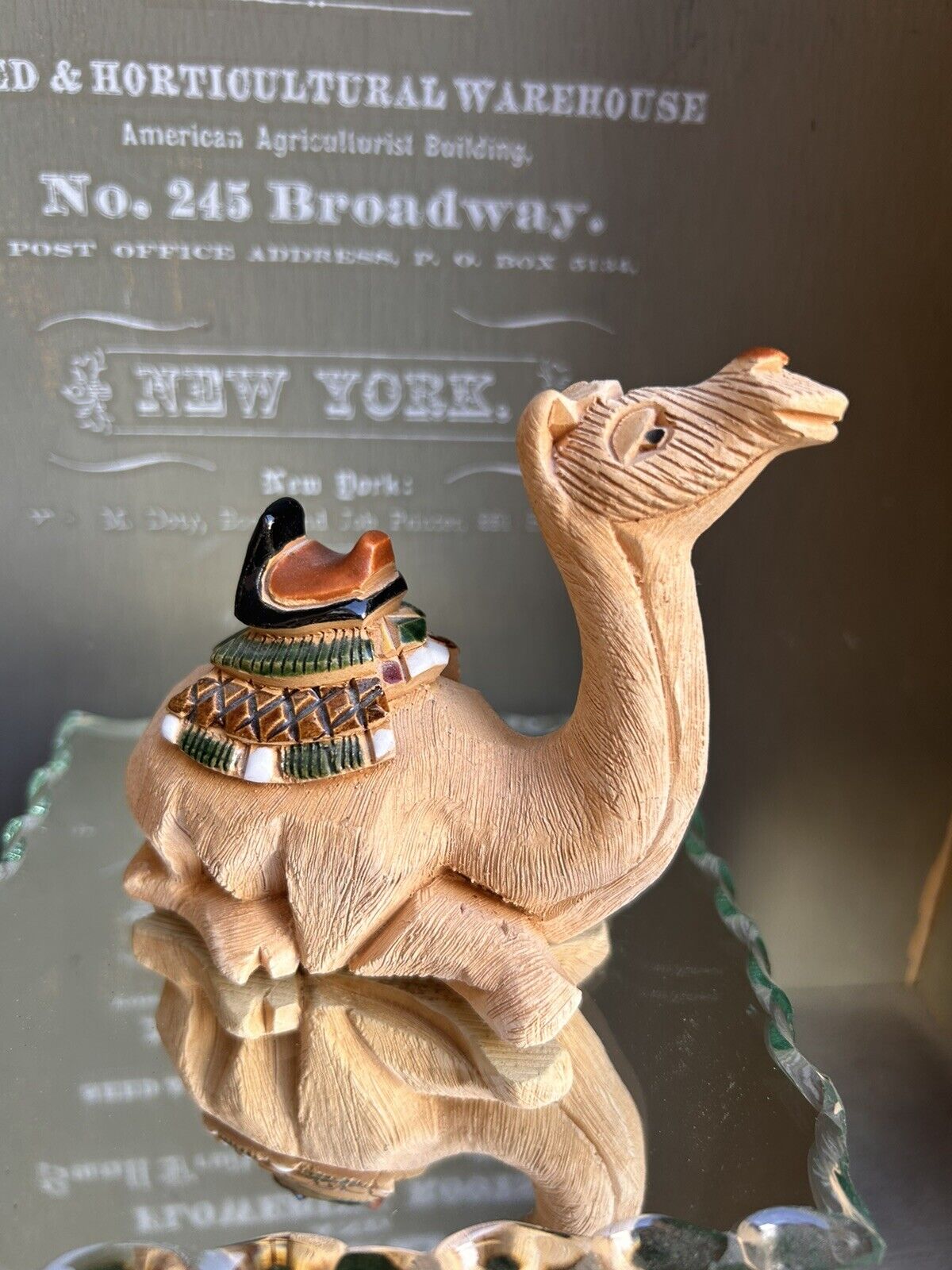 Camel Figurine Artisania Riconda DeRosa Art Pottery Uruguay ~ artisan signed