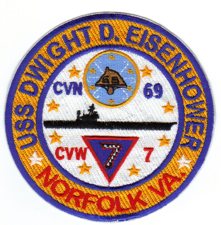 USS DWIGHT D. EISENHOWER PATCH, CVN-69, CVW-7, NORFOLK VIRGINIA                Y