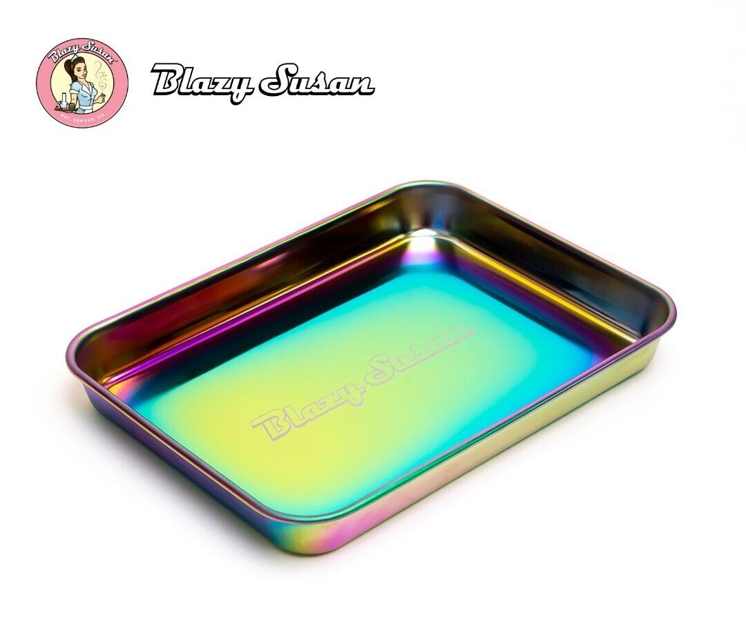 Blazy Susan® Stainless Steel Rolling Tray Rainbow US 