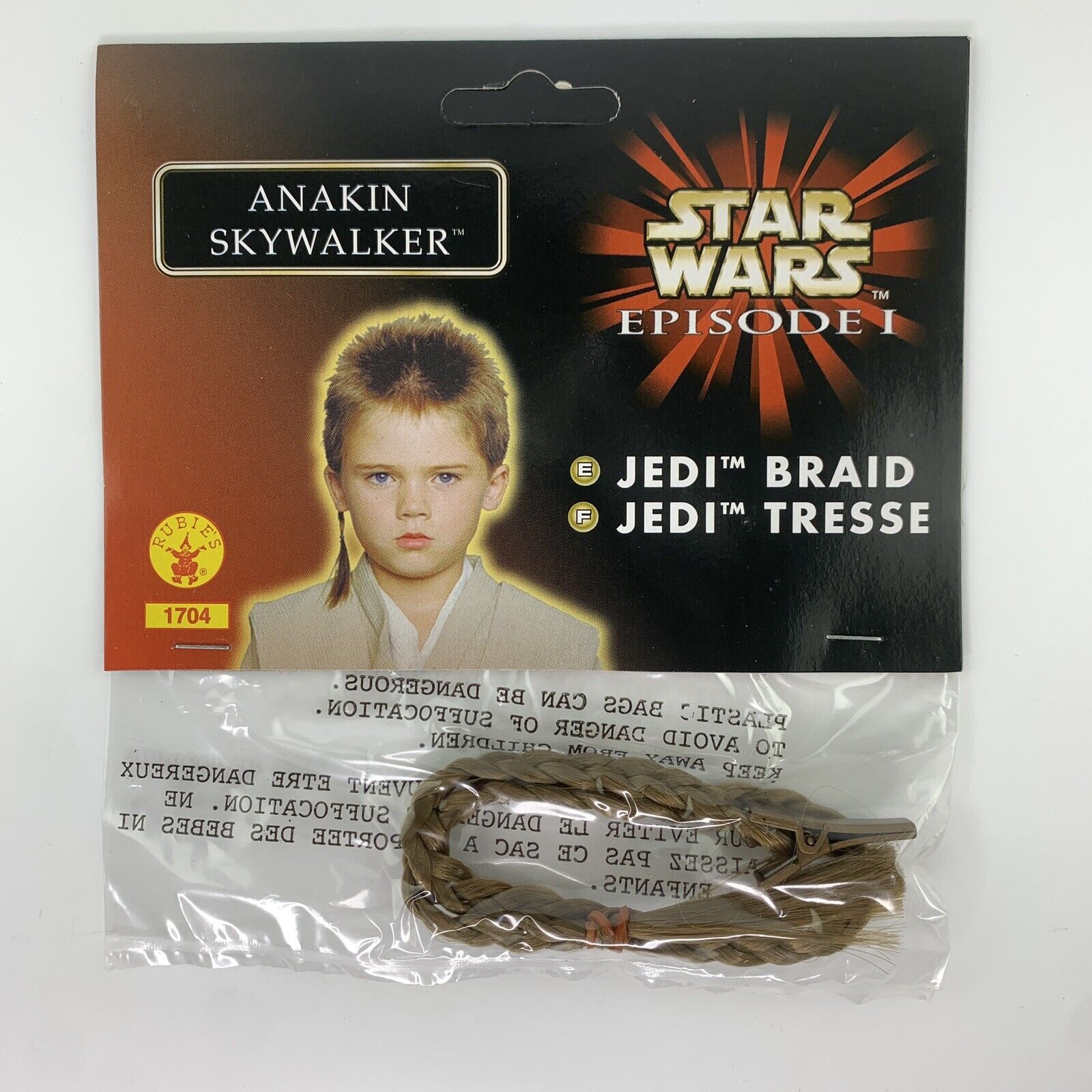 Star Wars ANAKIN SKYWALKER EPISODE 1 Sealed Jedi Braid  New 1999