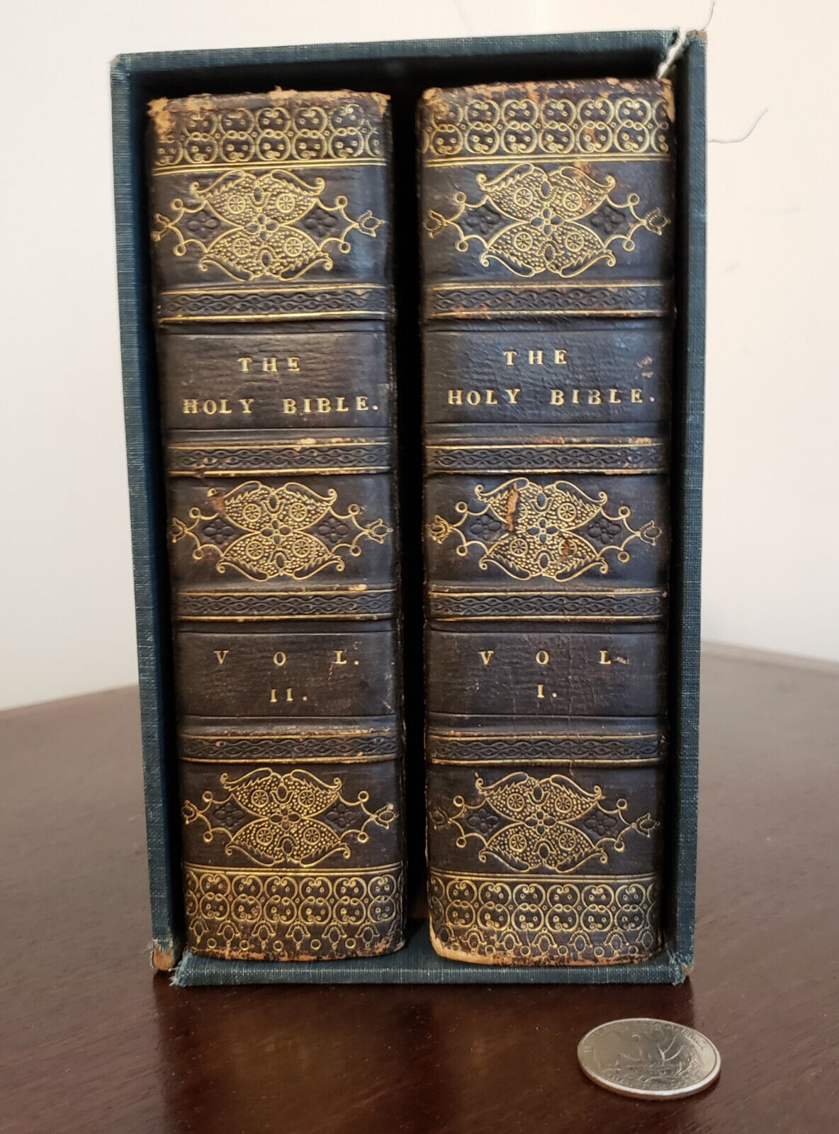 RARE Antique 1811 Holy Bible in 2 Volumes, Edinburgh: Printed by Blair and Bruce