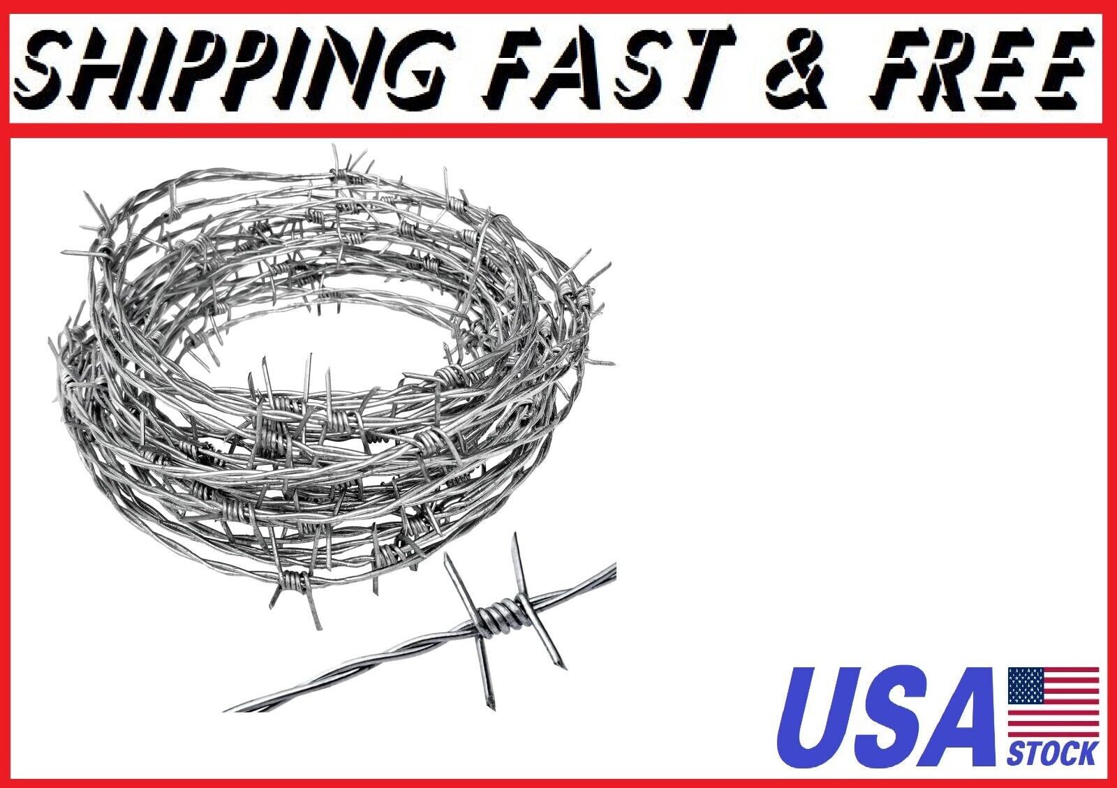 Real Barbed Wire 25ft 18 Gauge - Great for Crafts, Fences, and Critter Deterrent