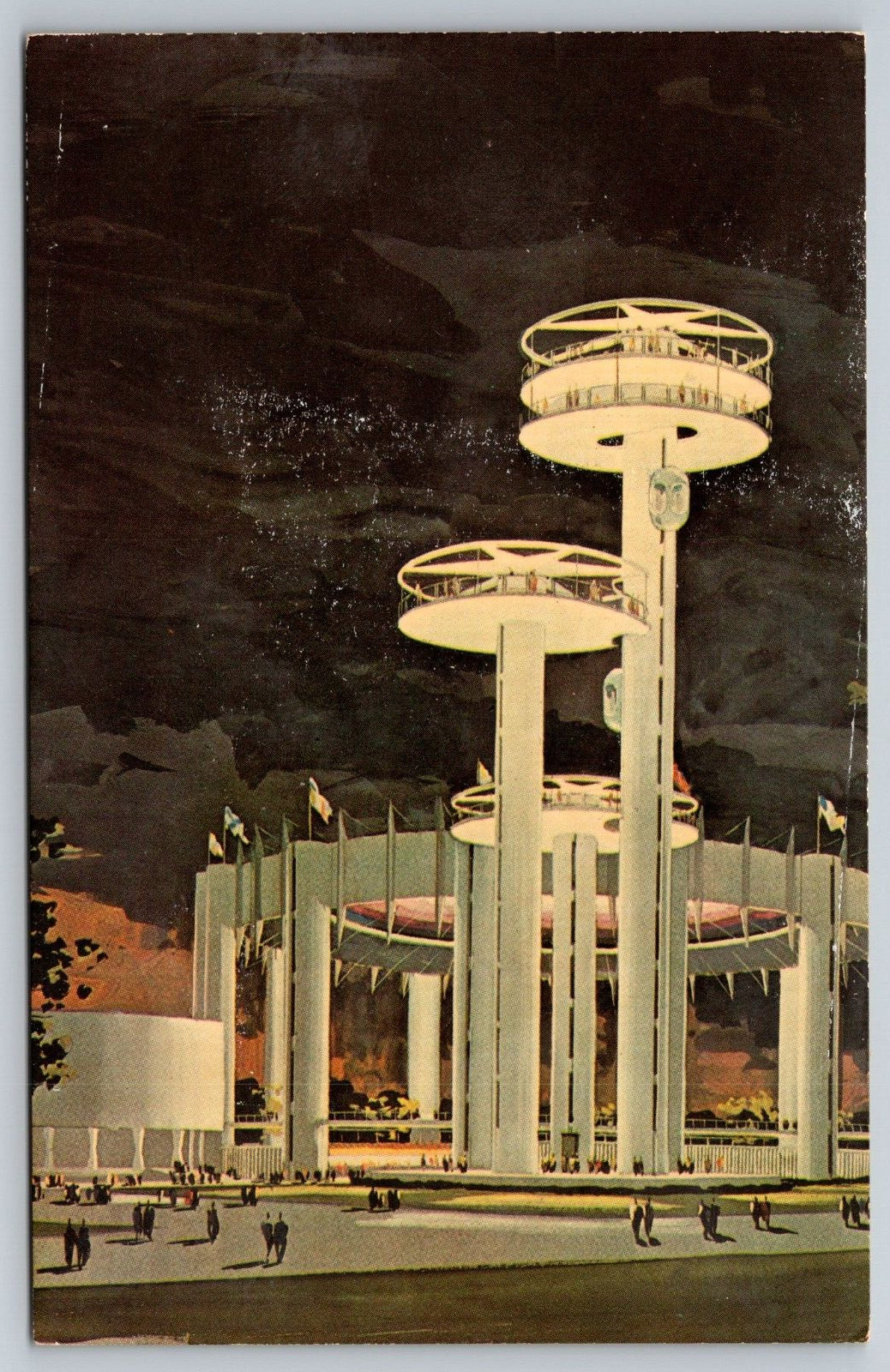 New York Worlds\'s Fair 1964-65 Three Observation Towers Postcard