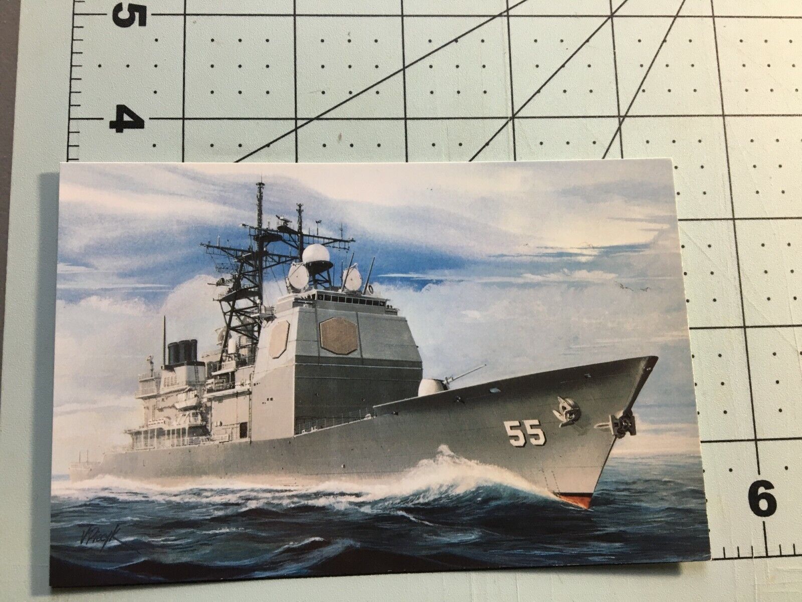 U.S.S. Leyte Gulf CG-55 Navy Ship  Postcard - 