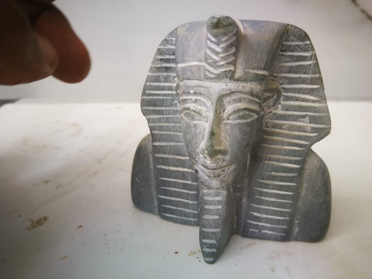 Rare Antique Head King Akhenaten Ancient Egyptian Unique Pharaonic Egyptian BC
