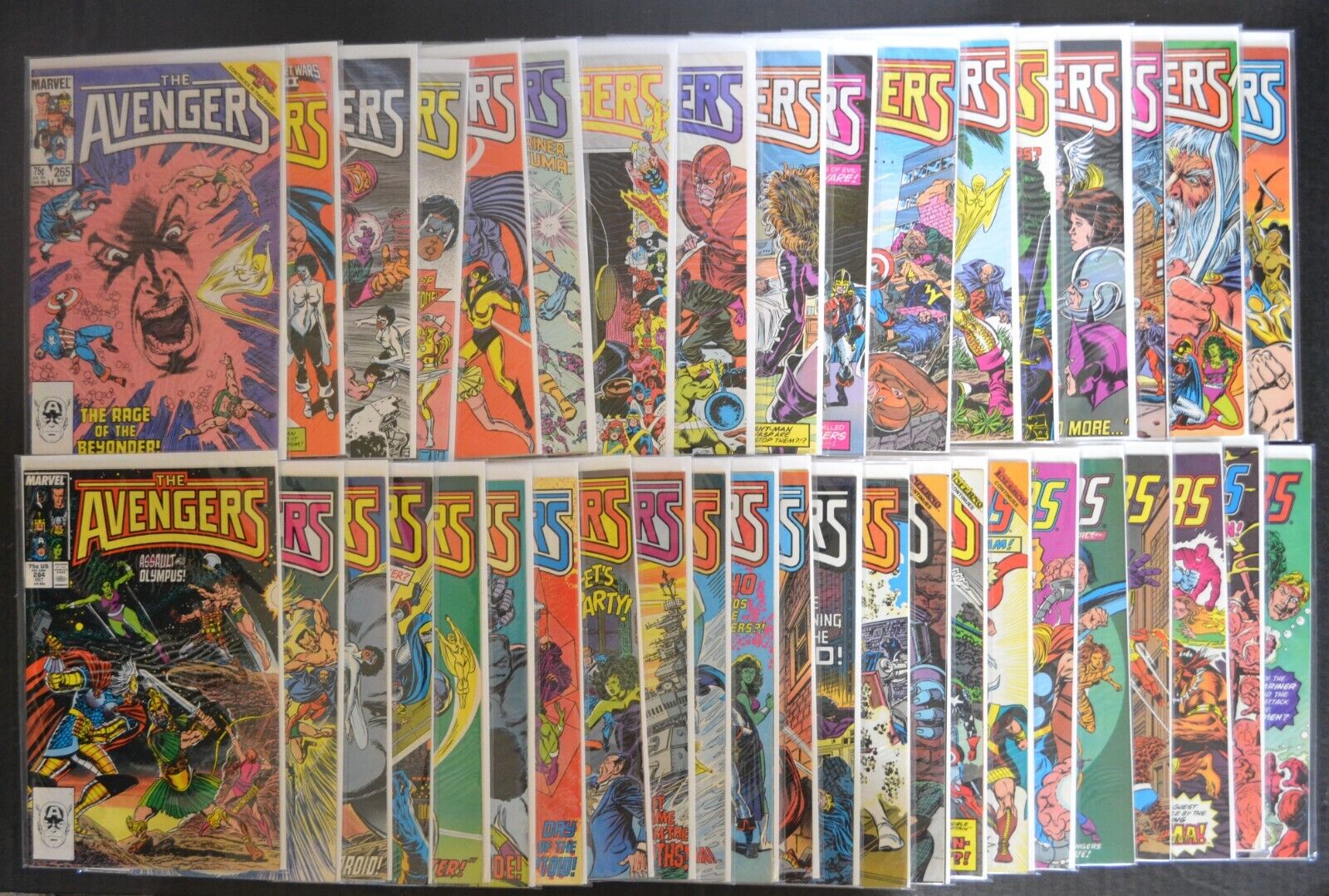 The Avengers #265 (Marvel) Volume 1 Copper Age Comic Book Lot; 40 Amazing Issues