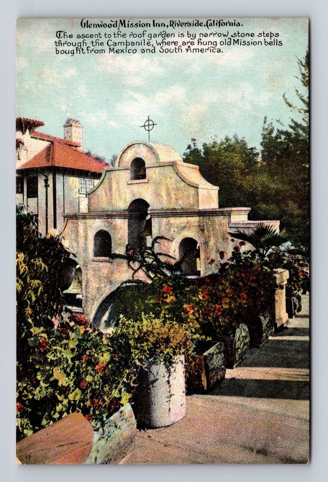 Riverside CA- California, Glenwood Mission Inn, Advertisement, Vintage Postcard