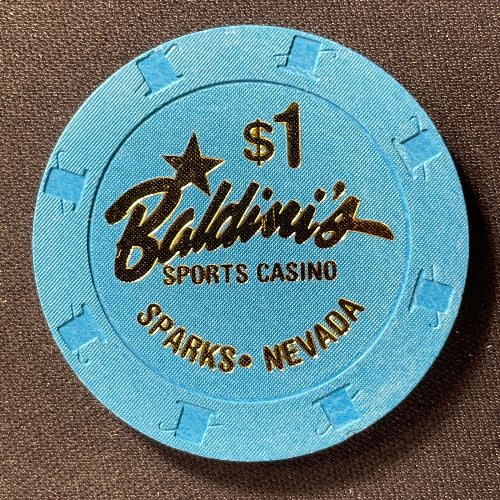 Baldini's Sports Sparks Nevada $1 casino chip gaming token poker chip M1