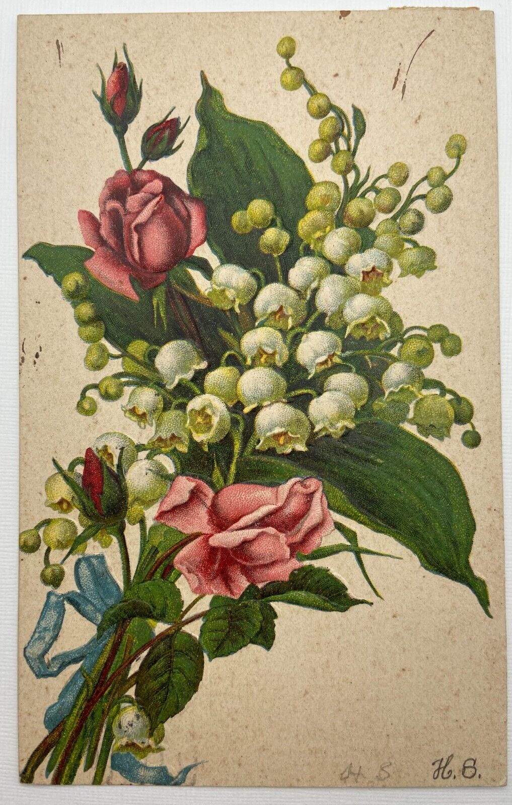 Antique Postcard c1908 Flower Bouquet