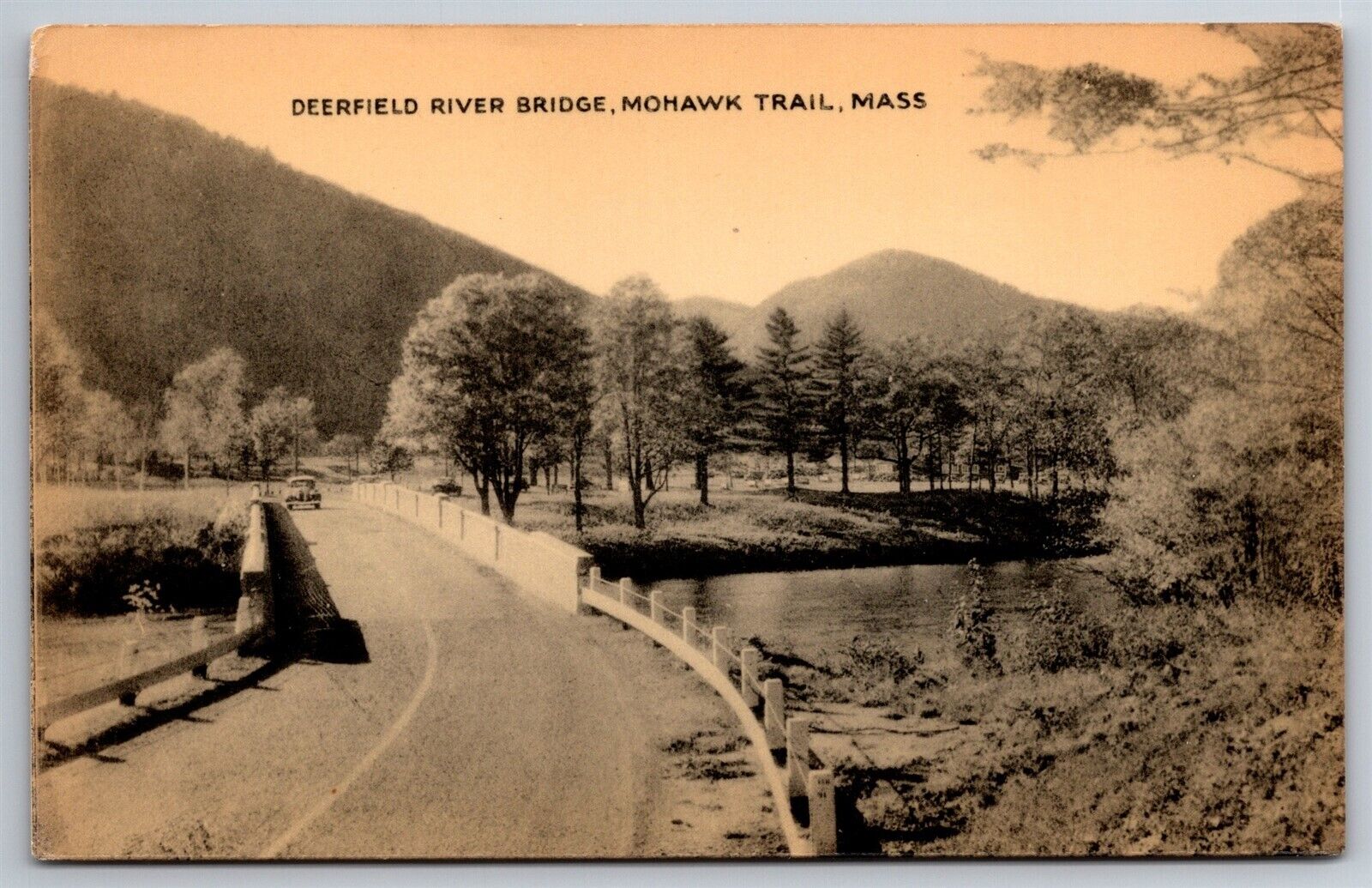 Deerfield River Bridge Mohawk Trail Mass C1910\'s DB Postcard N2