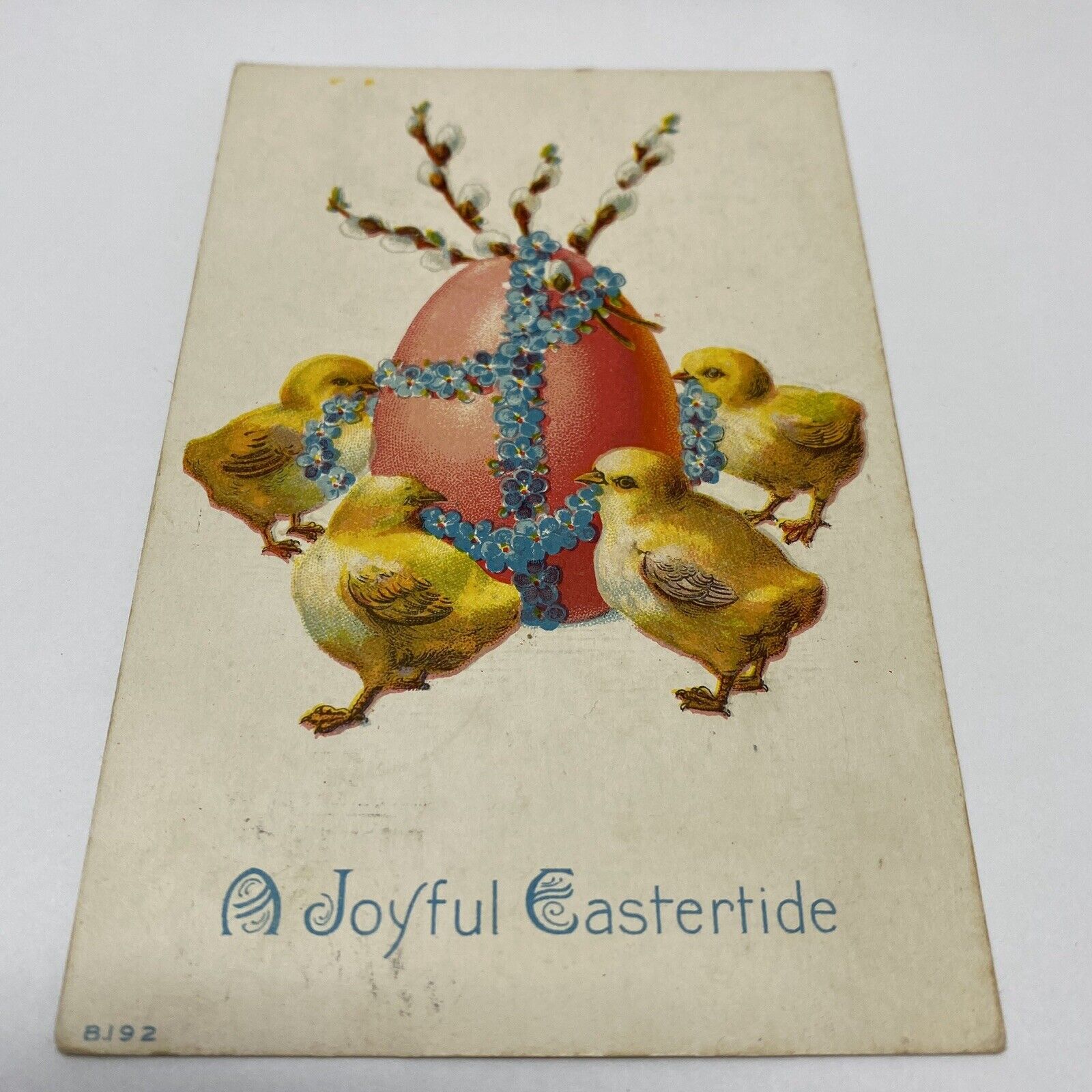 Vintage Postcard 1918 Easter Greeting Ohio Egg Chicks