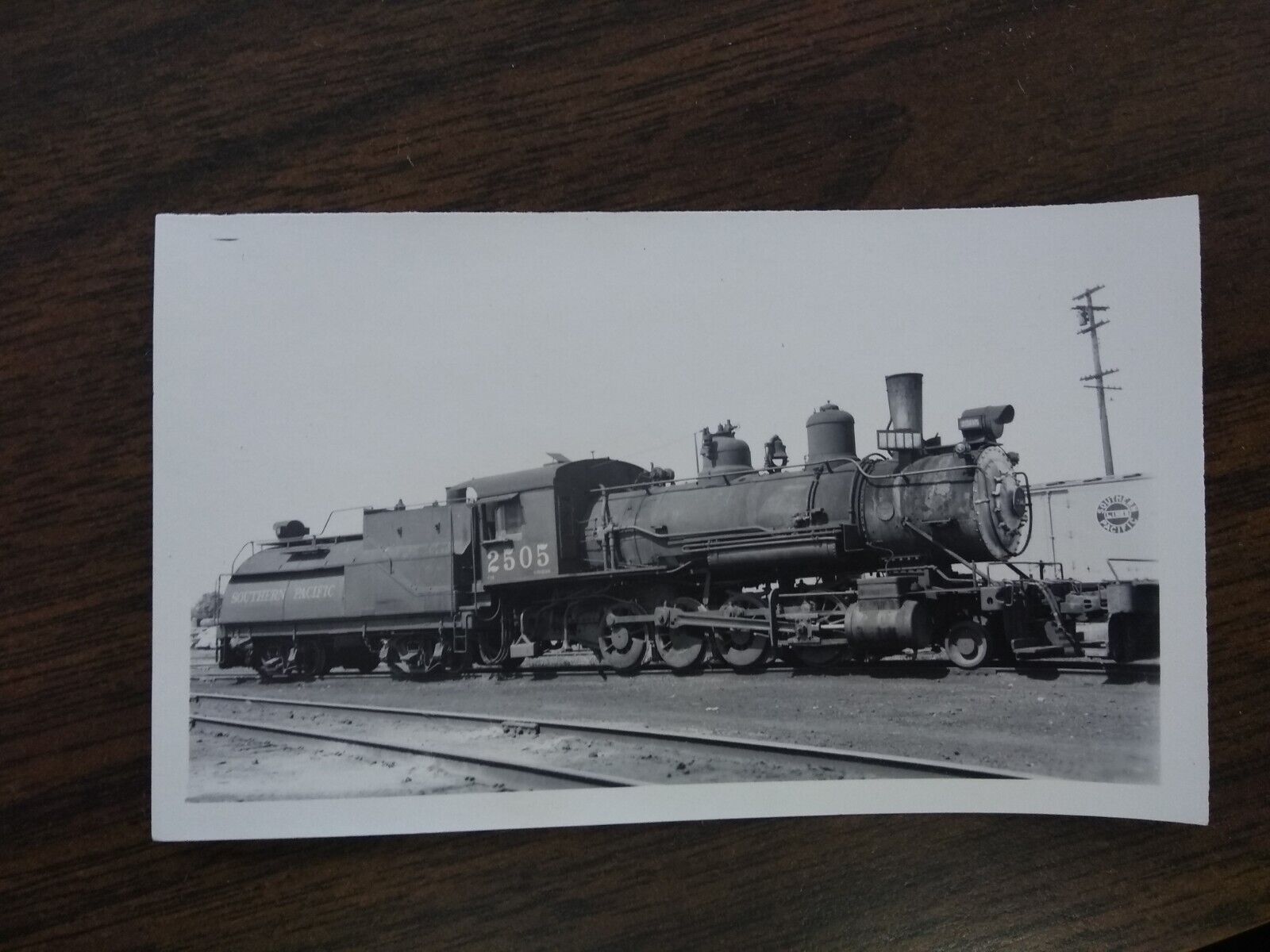 ST294 Steam Train Photo Vintage SP Southern Pacific ENGINE 2505,EUGENE,OR, 1949