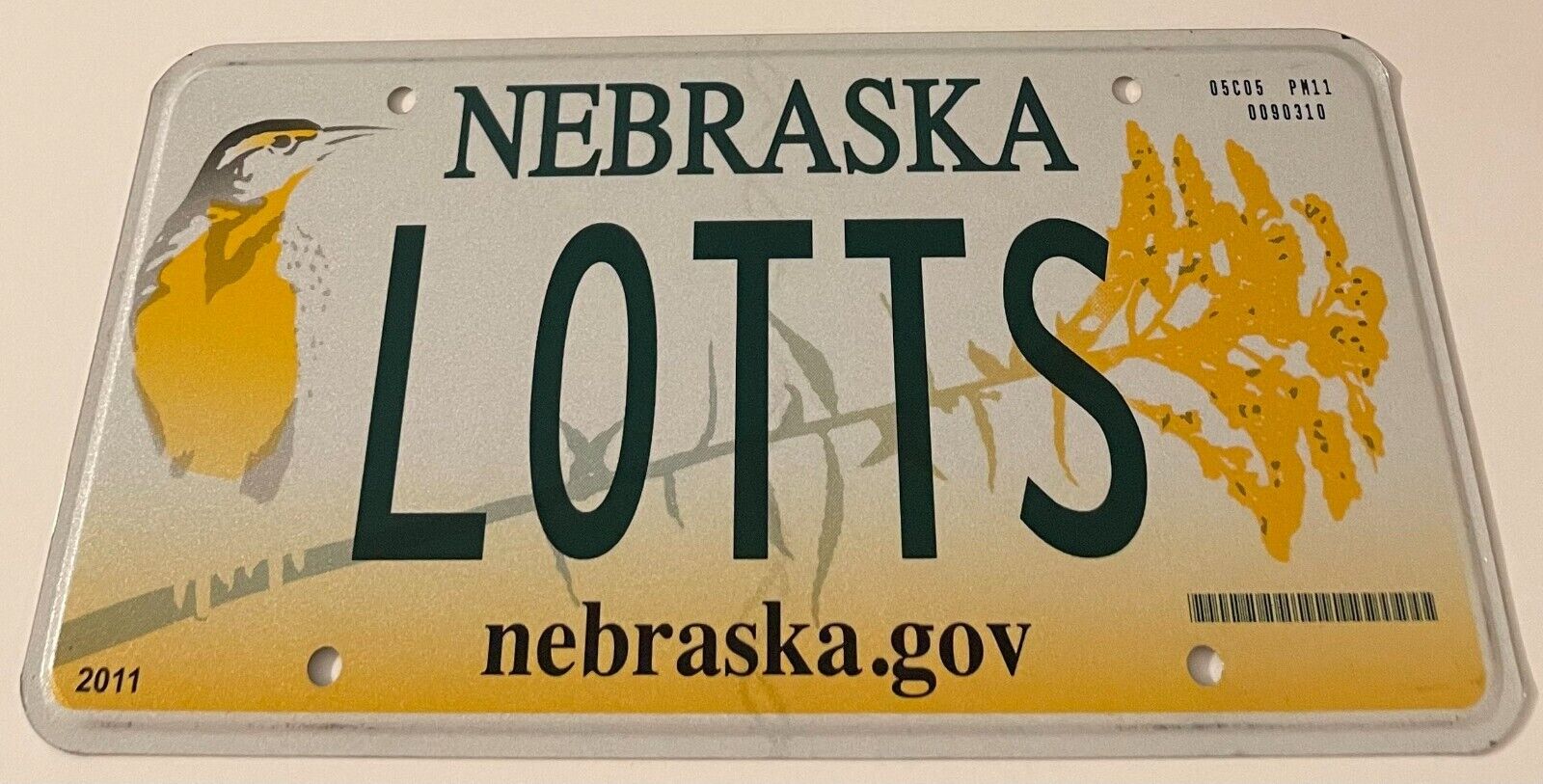 LOTTS Vanity License Plate Nebraska Family