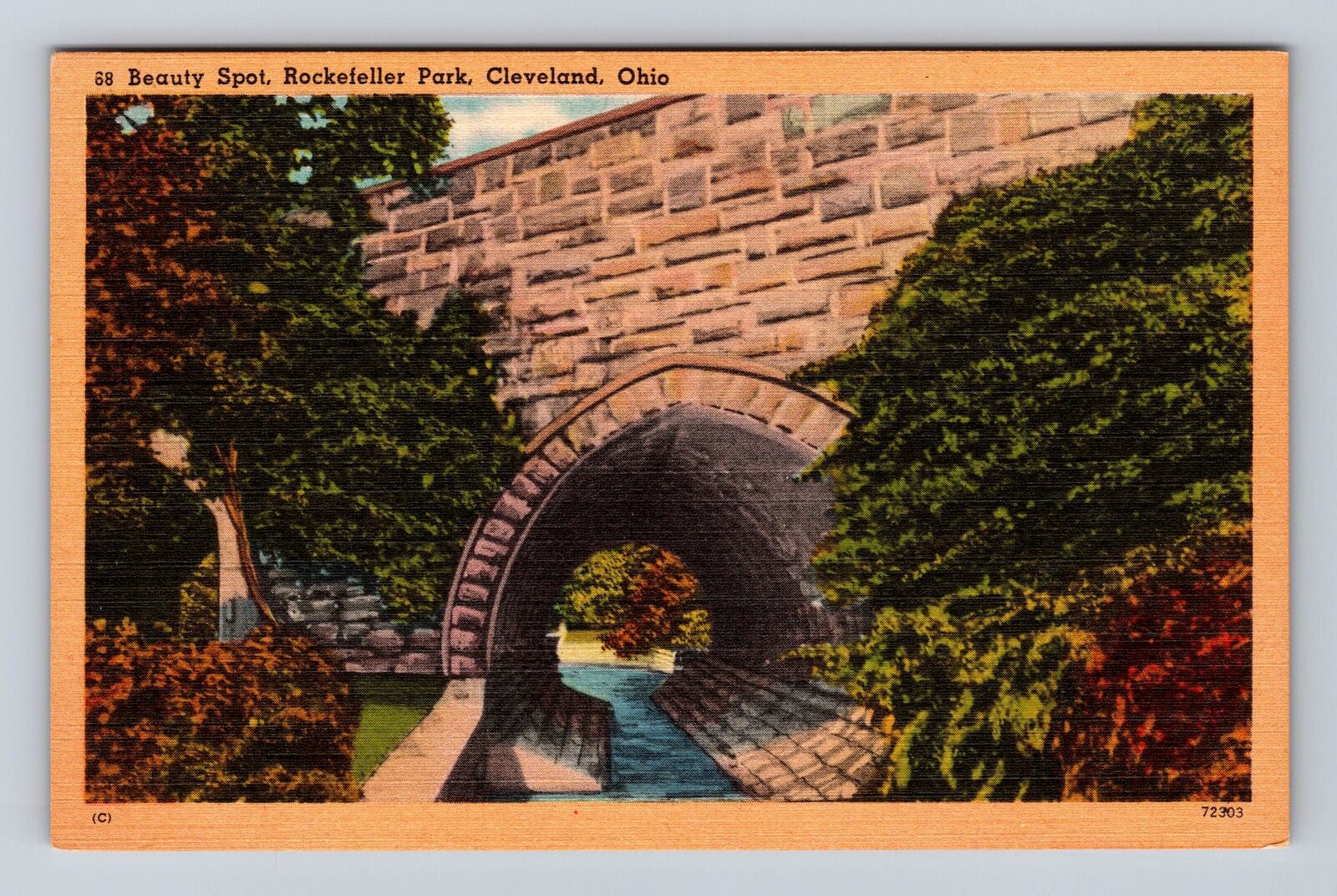Cleveland Oh-Ohio, Beauty Spot, Rockefeller Park, Antique, Vintage Postcard