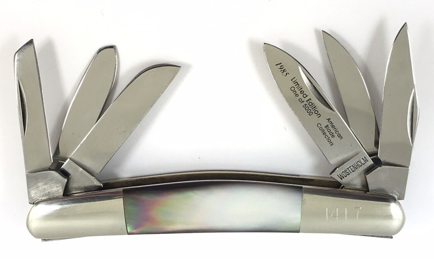 1/5000 Wostenholm Knife 6 Blade Congress Black PEARL 1985 ABC Club Japan 9757-NQ