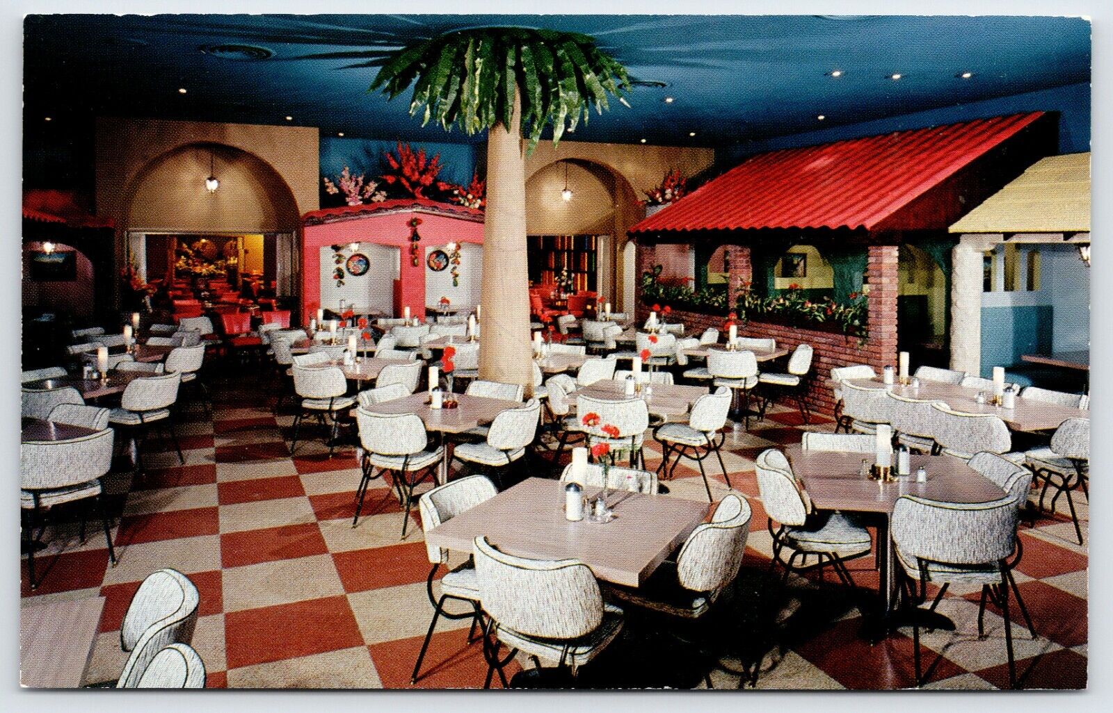 Postcard Old Mexico El Fenix Restaurant Interior View, Dallas Texas Unposted