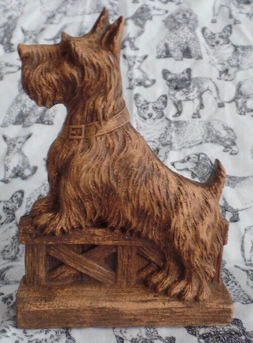 Scottish Terrier Scottie Dog Vintage Single Bookend SyrocoWood Composite USA