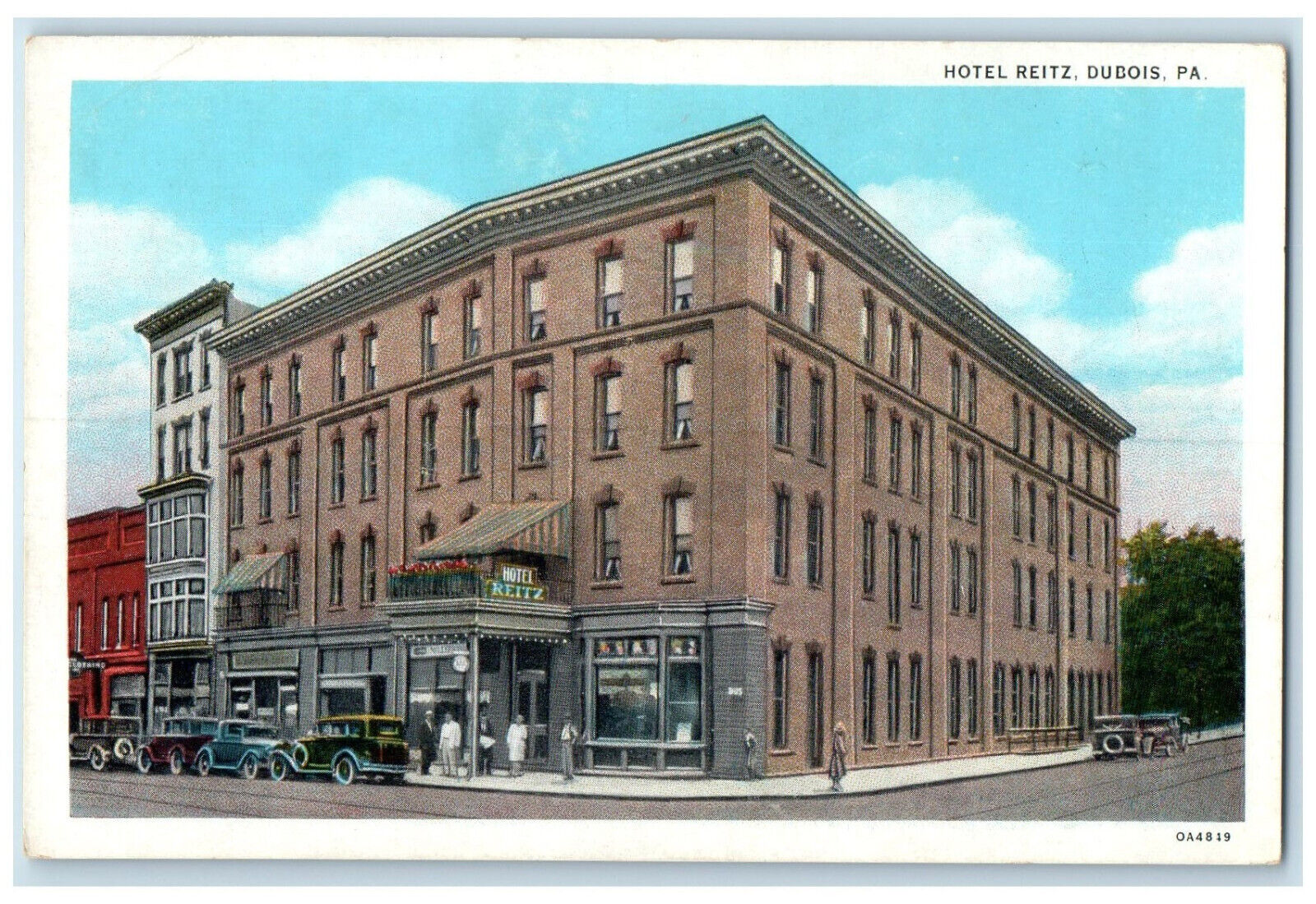 c1930's Hotel Reitz Dubois Pennsylvania PA Antique Unposted Postcard