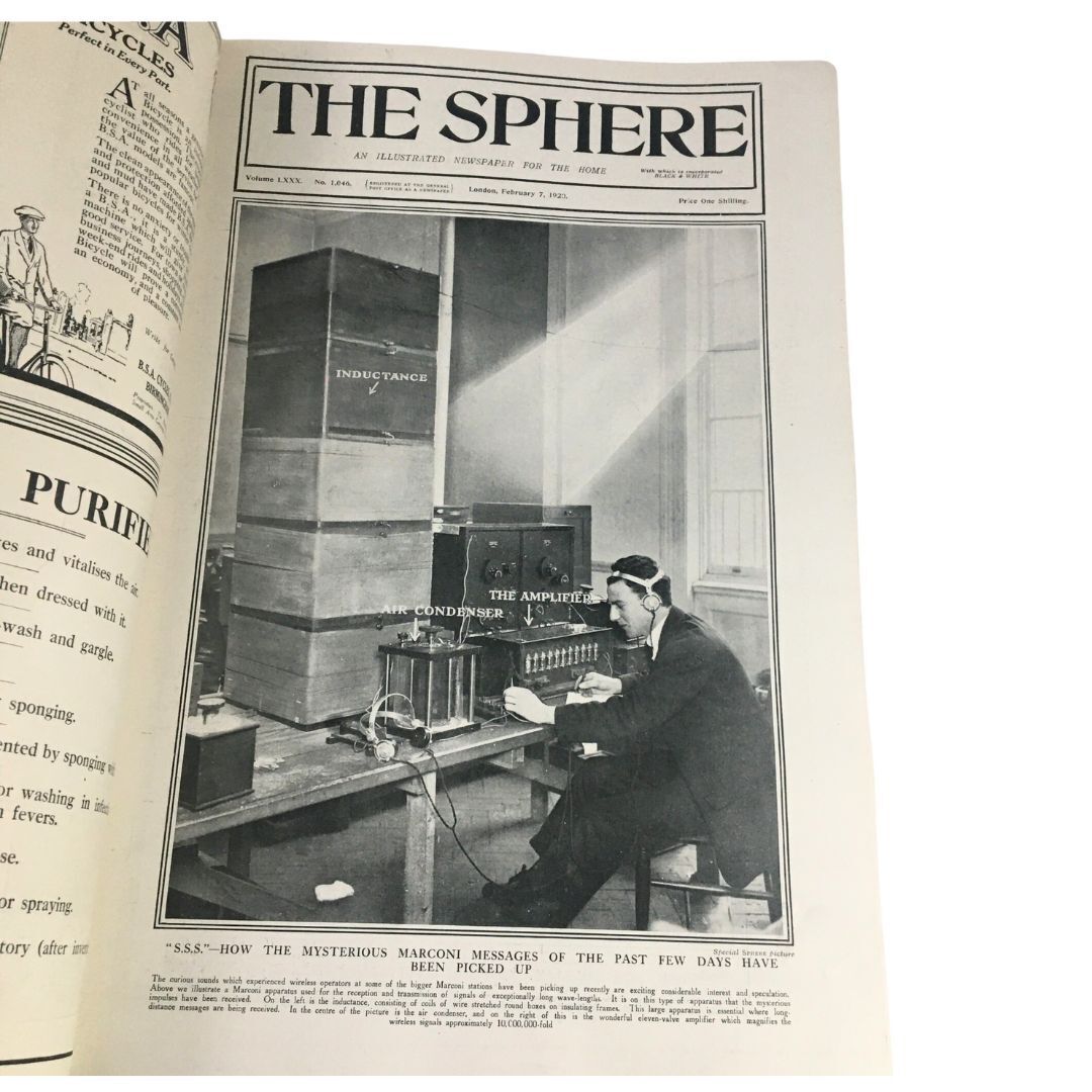 The Sphere Newspaper February 7 1920 The Mysterious Marconi Messages of the Past