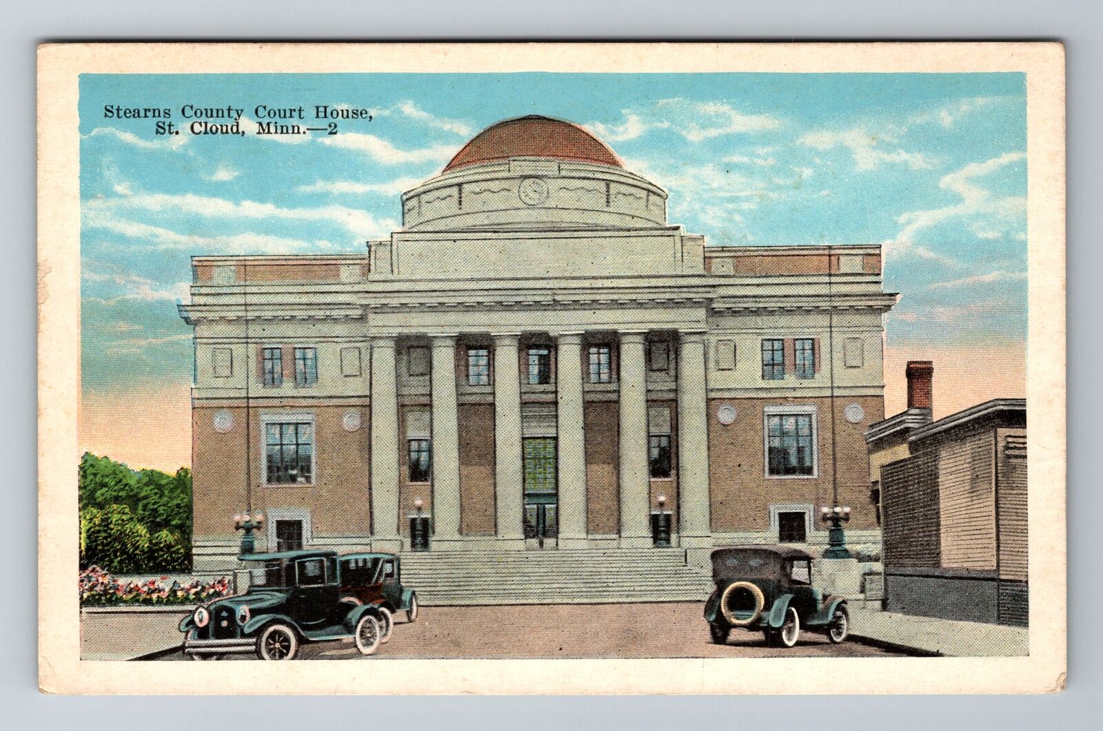 St Cloud MN-Minnesota, Stearns County Court House, Antique Vintage Postcard
