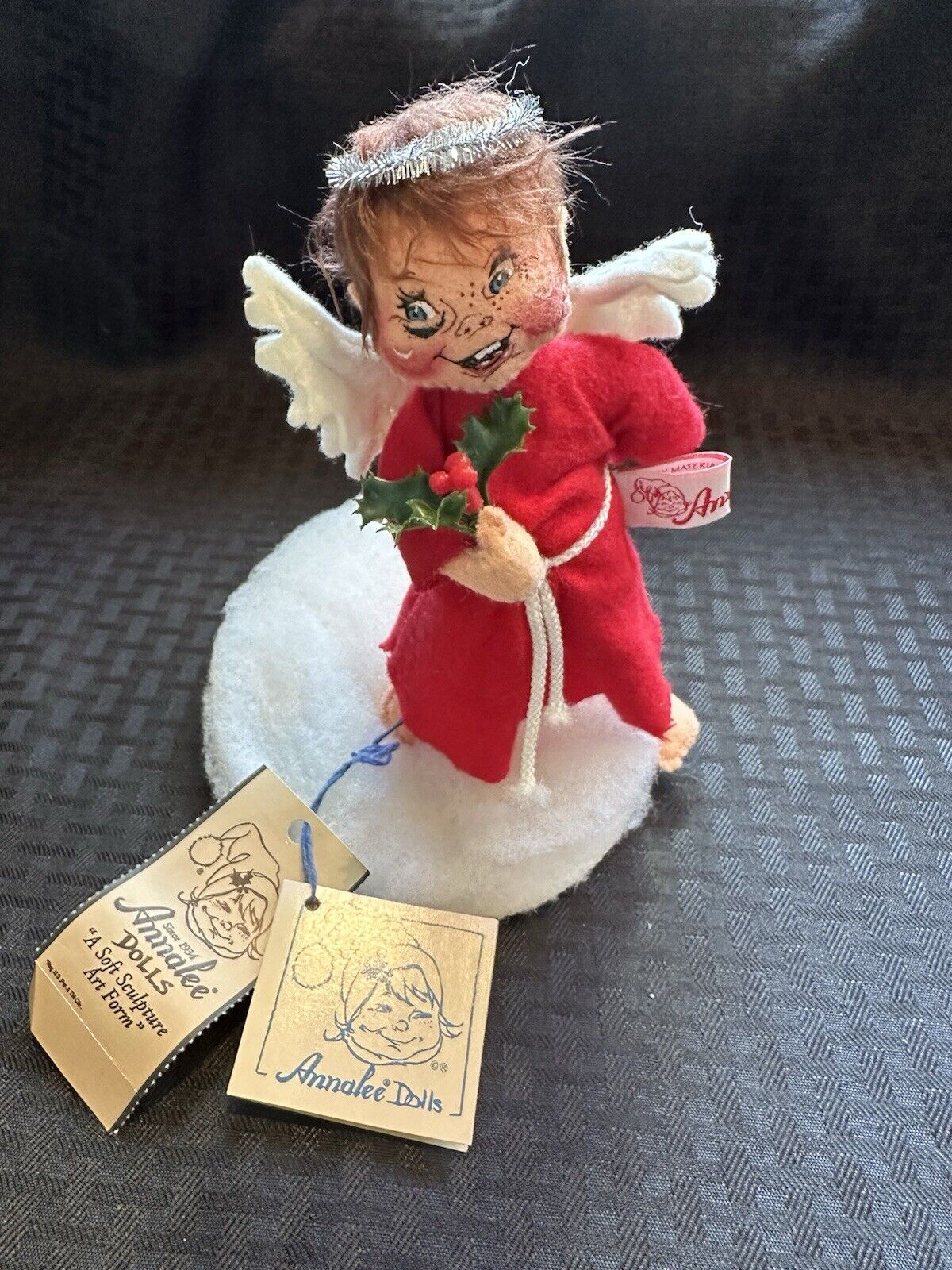 Vintage Annalee 1995 Naughty Angel in Red with Black Eye Doll with Original Tags