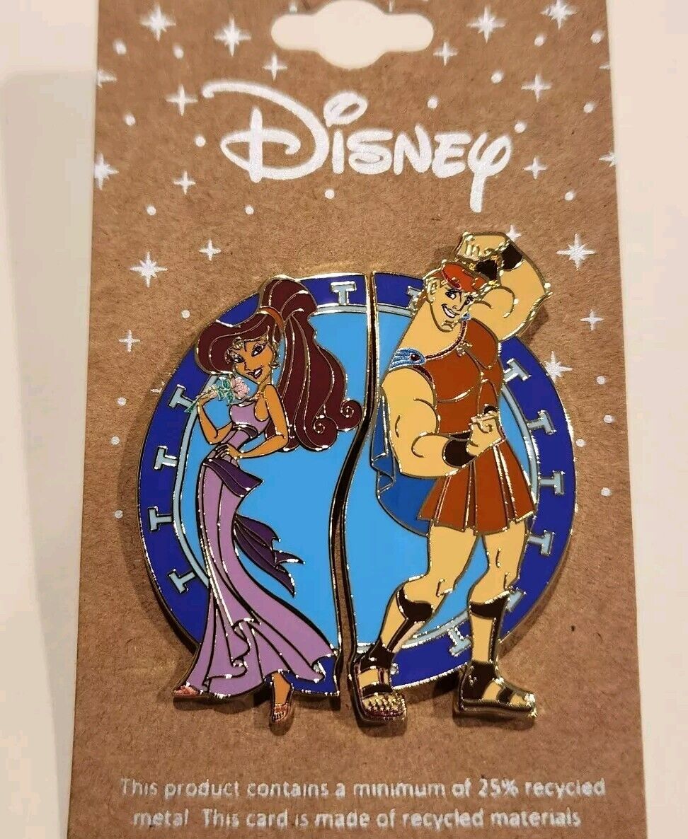Disney Hercules and Megara Couples Enamel Pin Set NEW