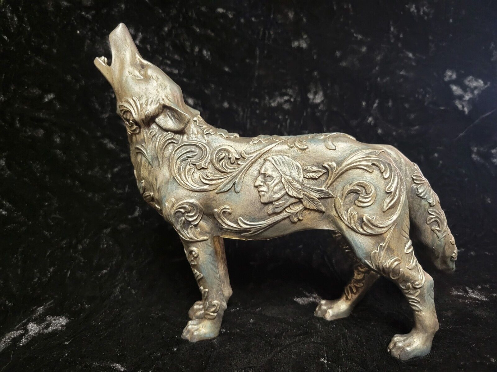 Call Of The Wolf #14123 Silver Wolf Westland Giftware 2005 *Rare*