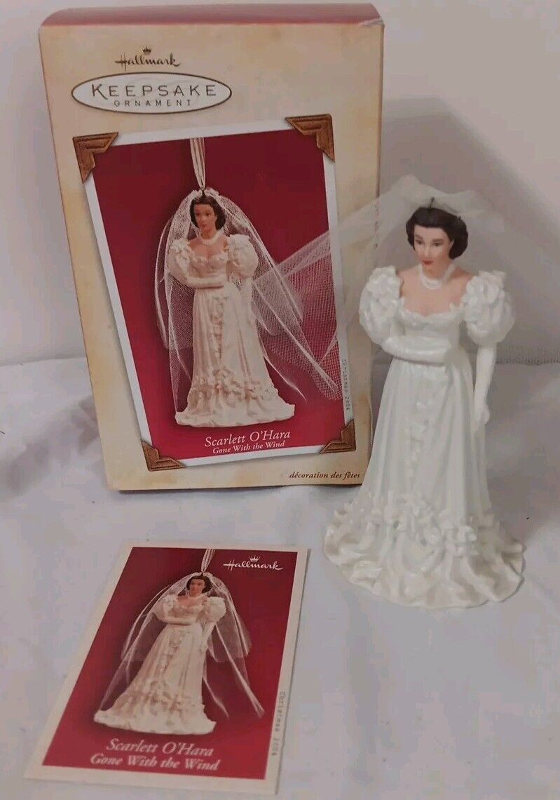 2004 Hallmark Gone With The Wind Scarlett O\'Hara Wedding Dress Ornament Keepsake
