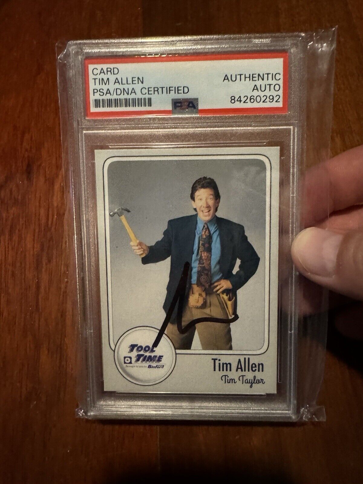 Tim Allen Signed Home Improvement Tool Time Card PSA/DNA Certified. 🛠️ 🧰