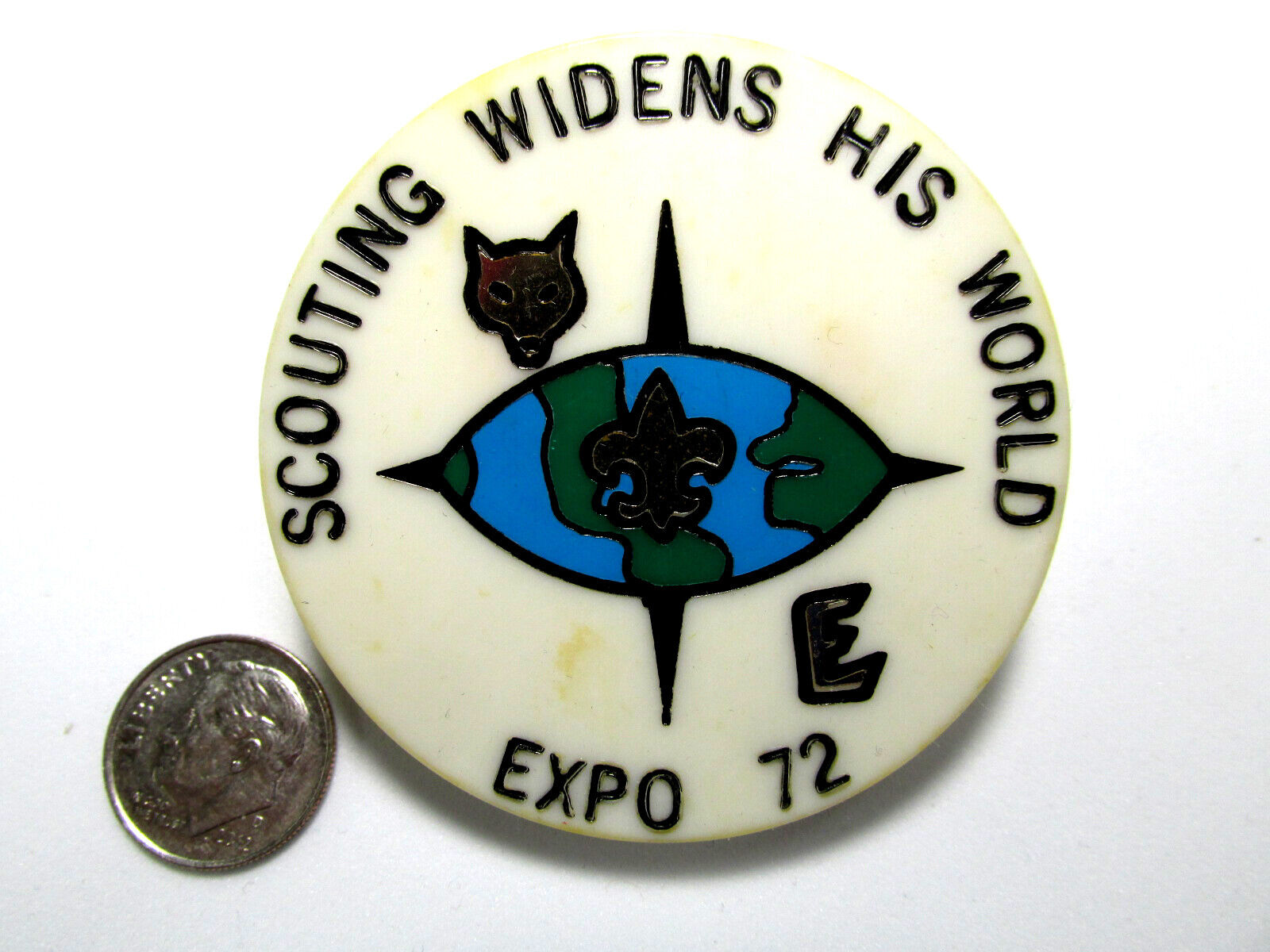 1972 Council Expo, Torchy Plastics Neckerchief N/C Slide Boy Scout Explorer Cub