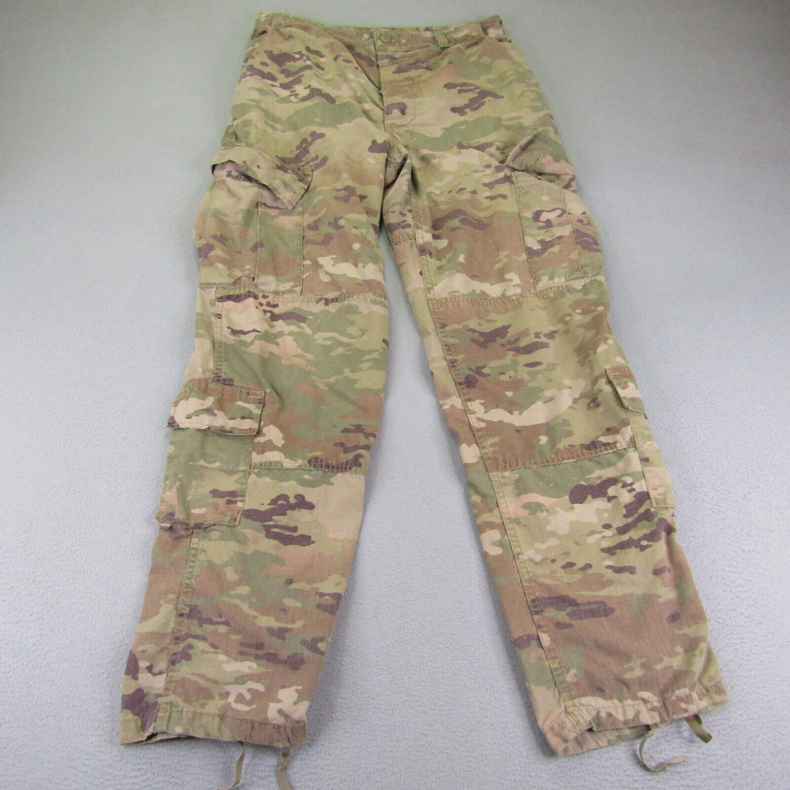 US Army Pants Mens Medium Long Brown Camo Insect Shield Repellent Combat Trouser