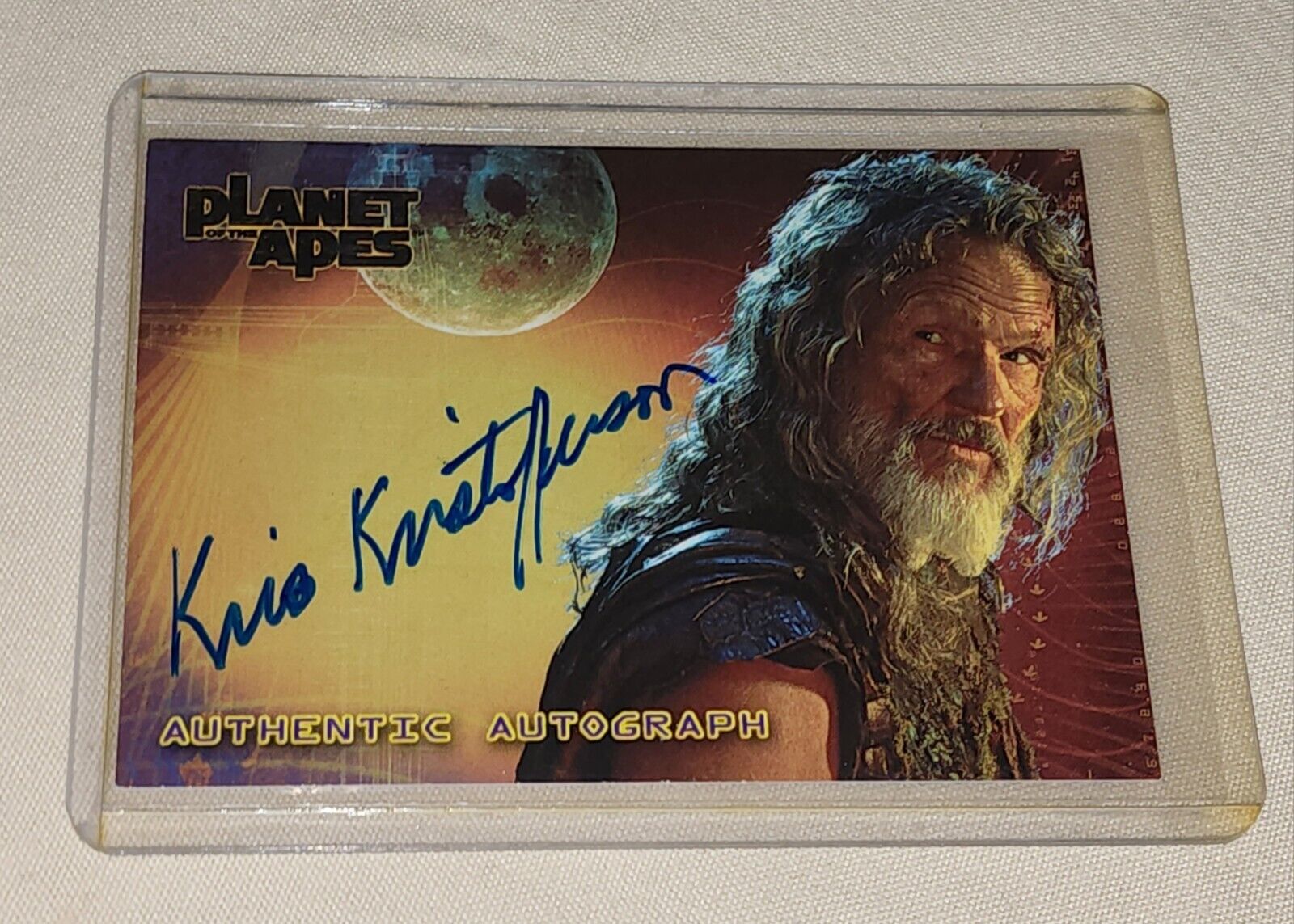 2001 TOPPS Kris Kristofferson as Karubi Planet of the Apes Autograph Card 