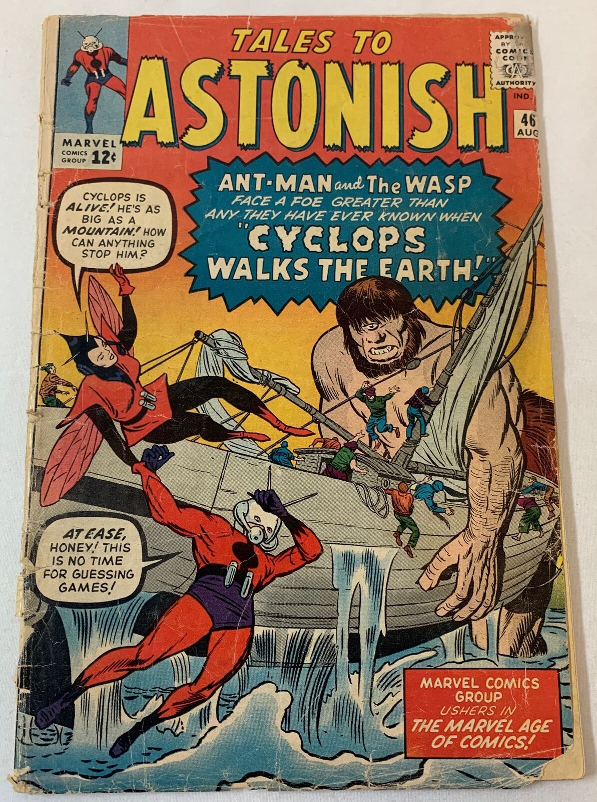 1963 Marvel TALES TO ASTONISH #46 ~ cover detached ~ Ant-Man, 3rd Wasp