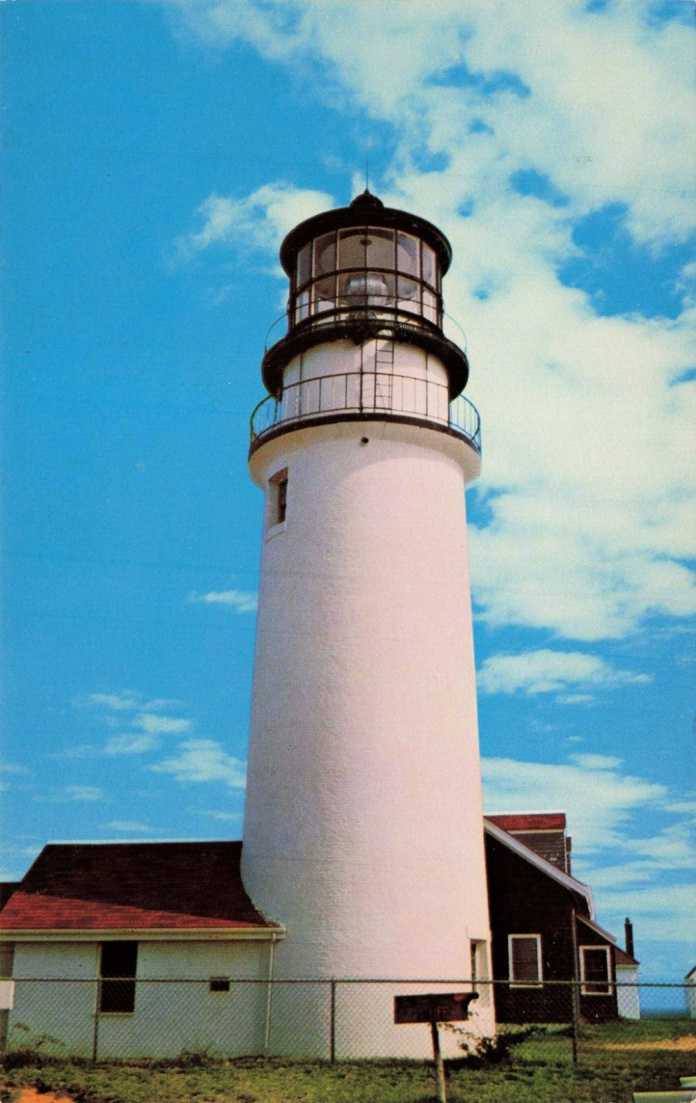 Postcard Highland Light Lighthouse North Truro Massachusetts MA Vintage
