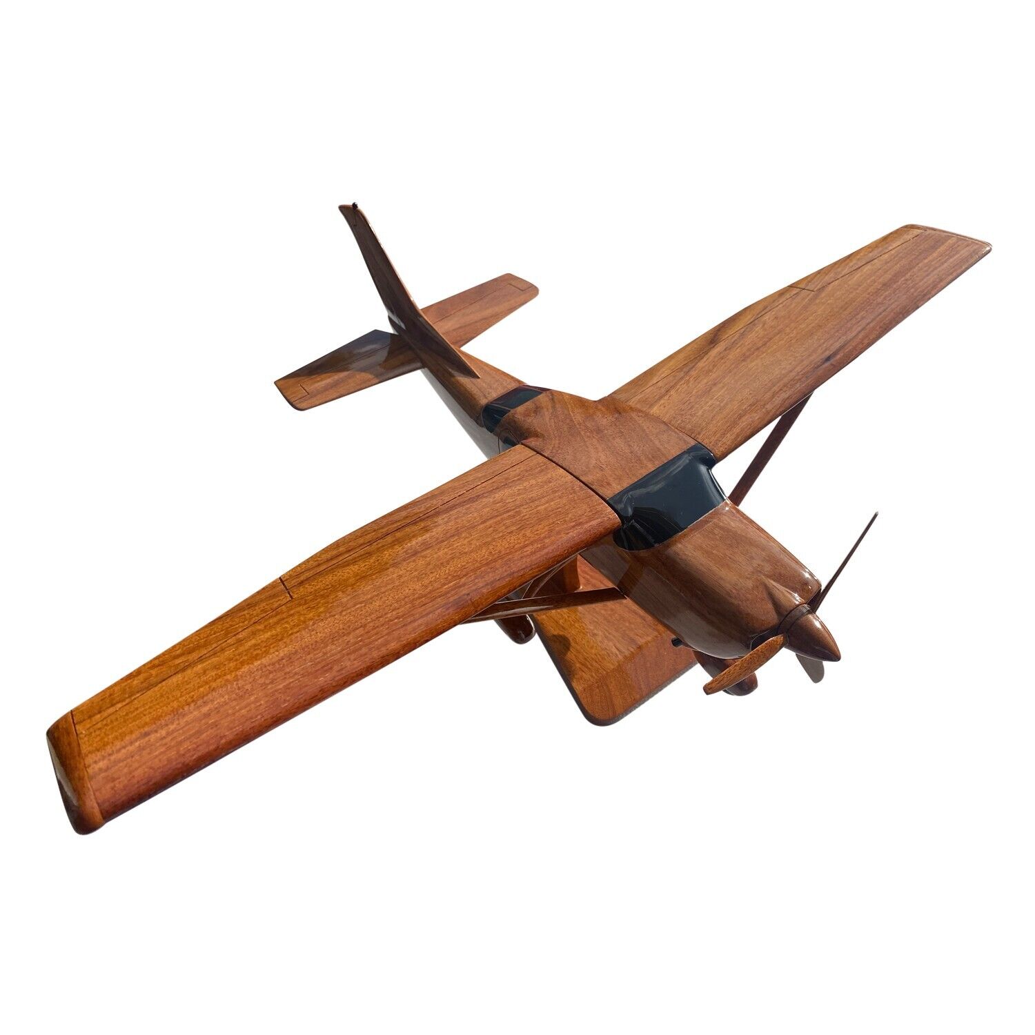 Cessna 206 Mahogany Wood Desktop Airplanes Model.