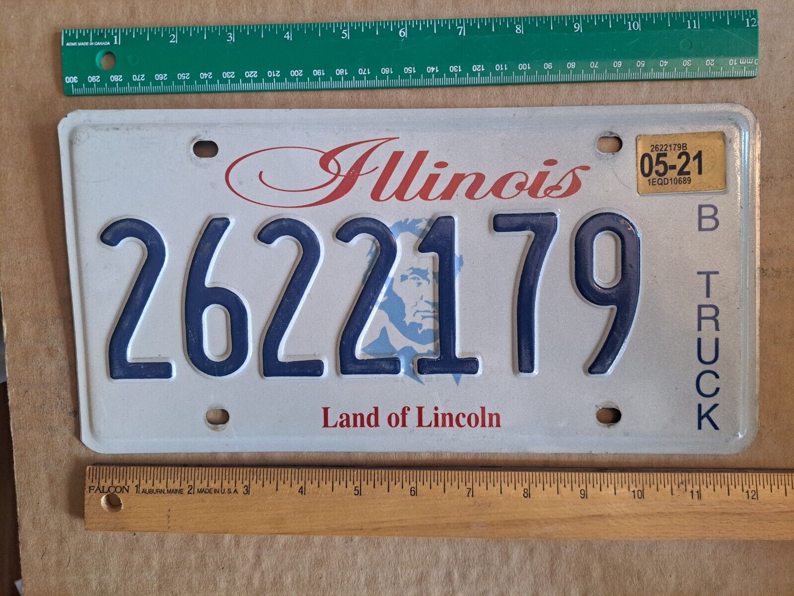 License Plate, Illinois, 2012, Truck, 2622179