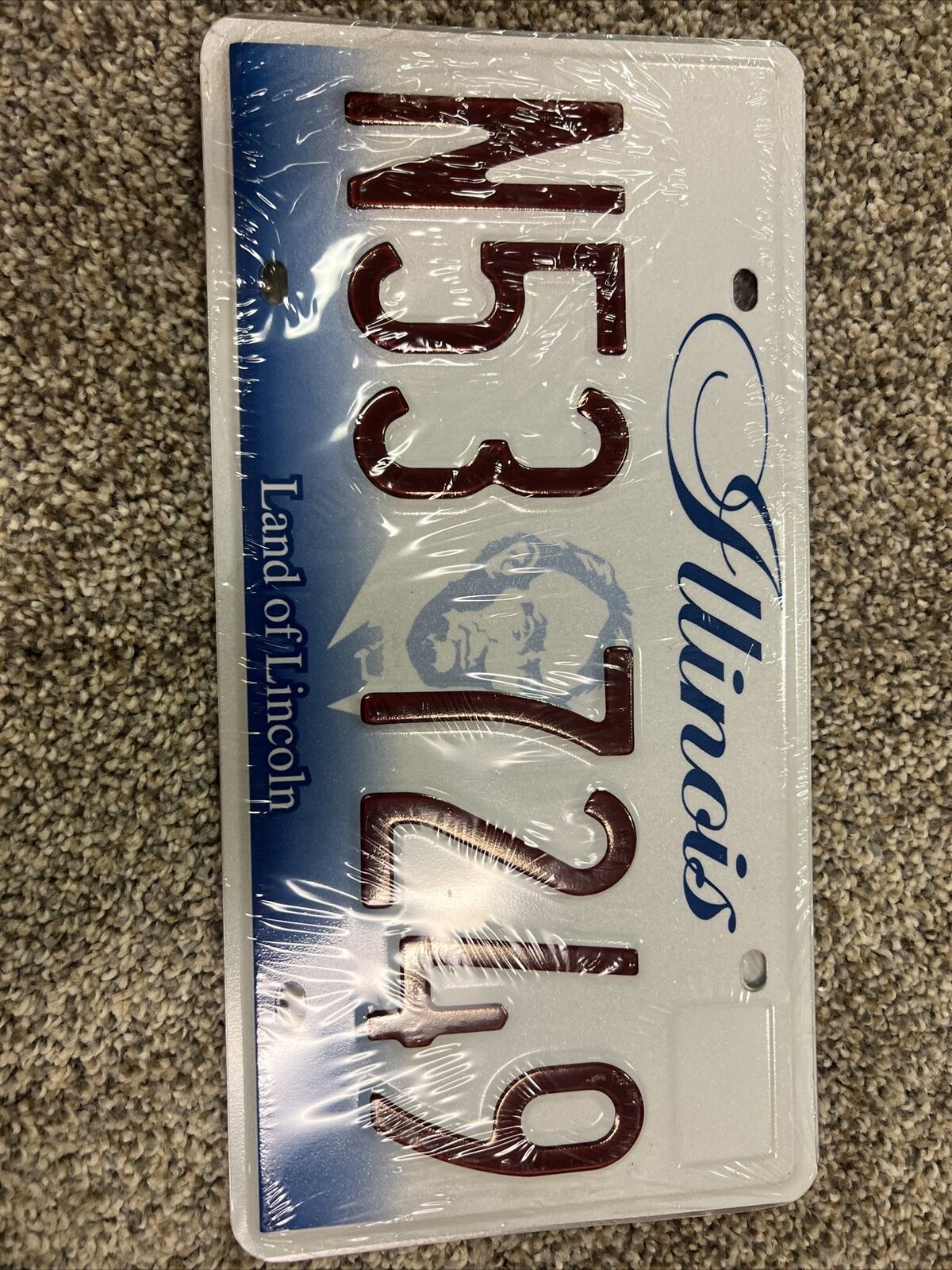 ILLINOIS LICENSE PLATE PAIR NEW SEALED LAND OF LINCOLN NEW OLD STOCK NOS