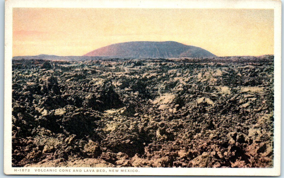 Postcard - Volcanic Cone and Lava Bed, New Mexico