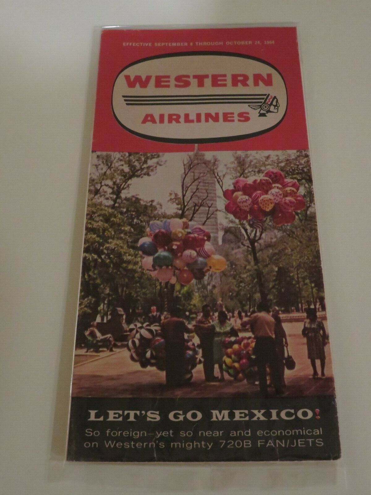 Western Airlines Timetable  September 8, 1964 =