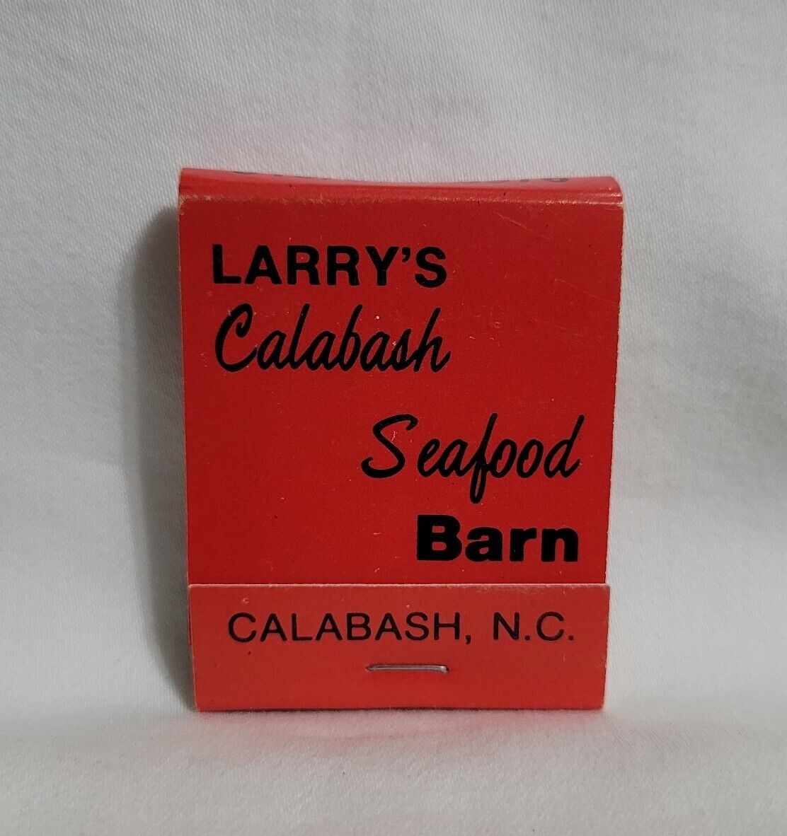 Vintage Larry\'s Calabash Seafood Barn Restaurant Matchbook NC Advertising Full