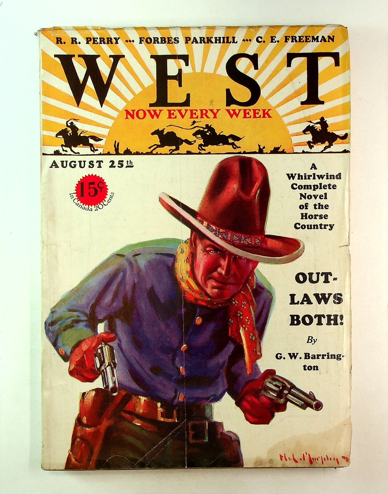 West Pulp Aug 25 1928 Vol. 16 #4 VG- 3.5