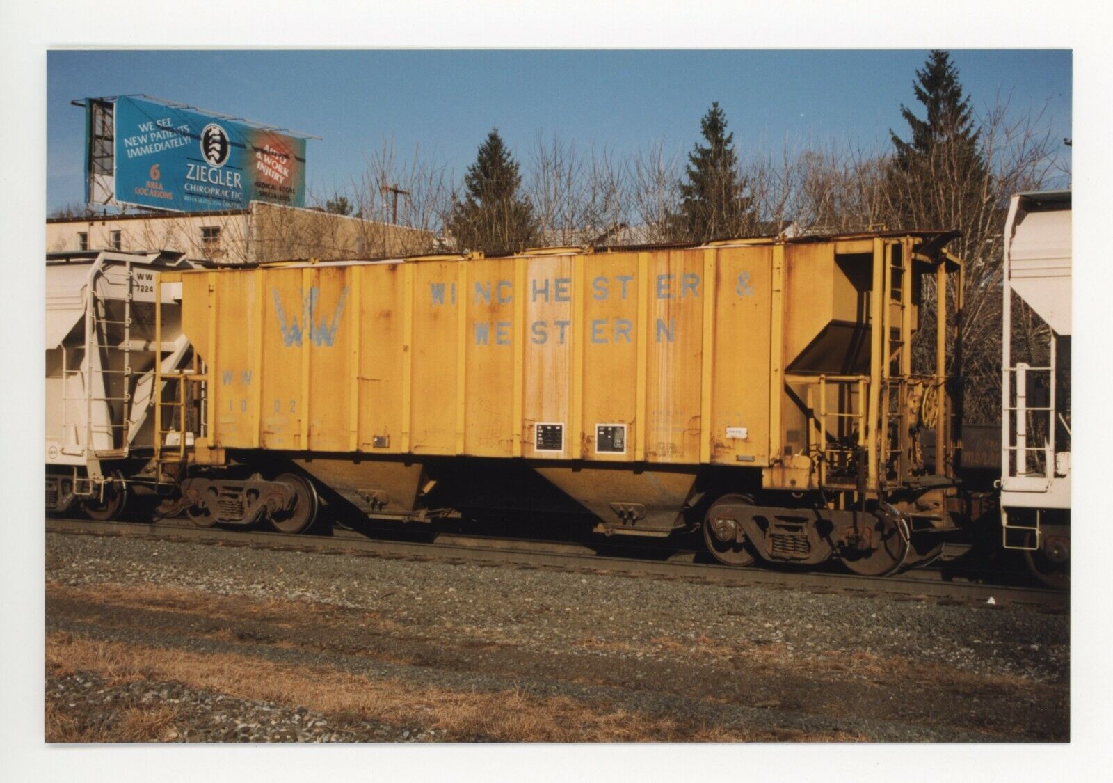 Winchester & Western Railroad Hopper #WW 1002 ORIGINAL 4 x 6 Color Photo Print