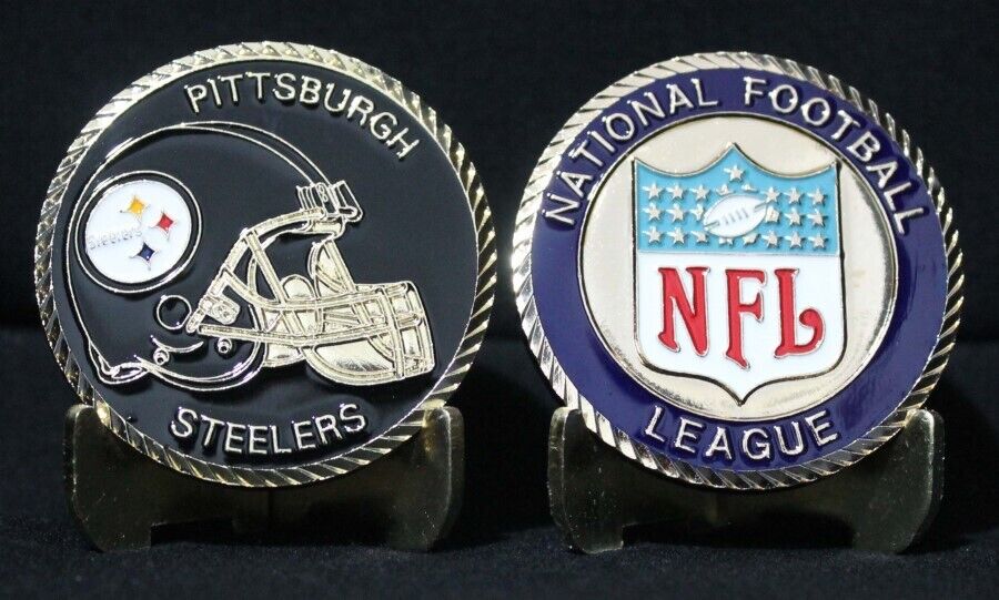 NFL PITTSBURGH STEELERS SPORT COLLECTIBLE CHALLENGE COIN NO SCALLOPED EDGES NEW