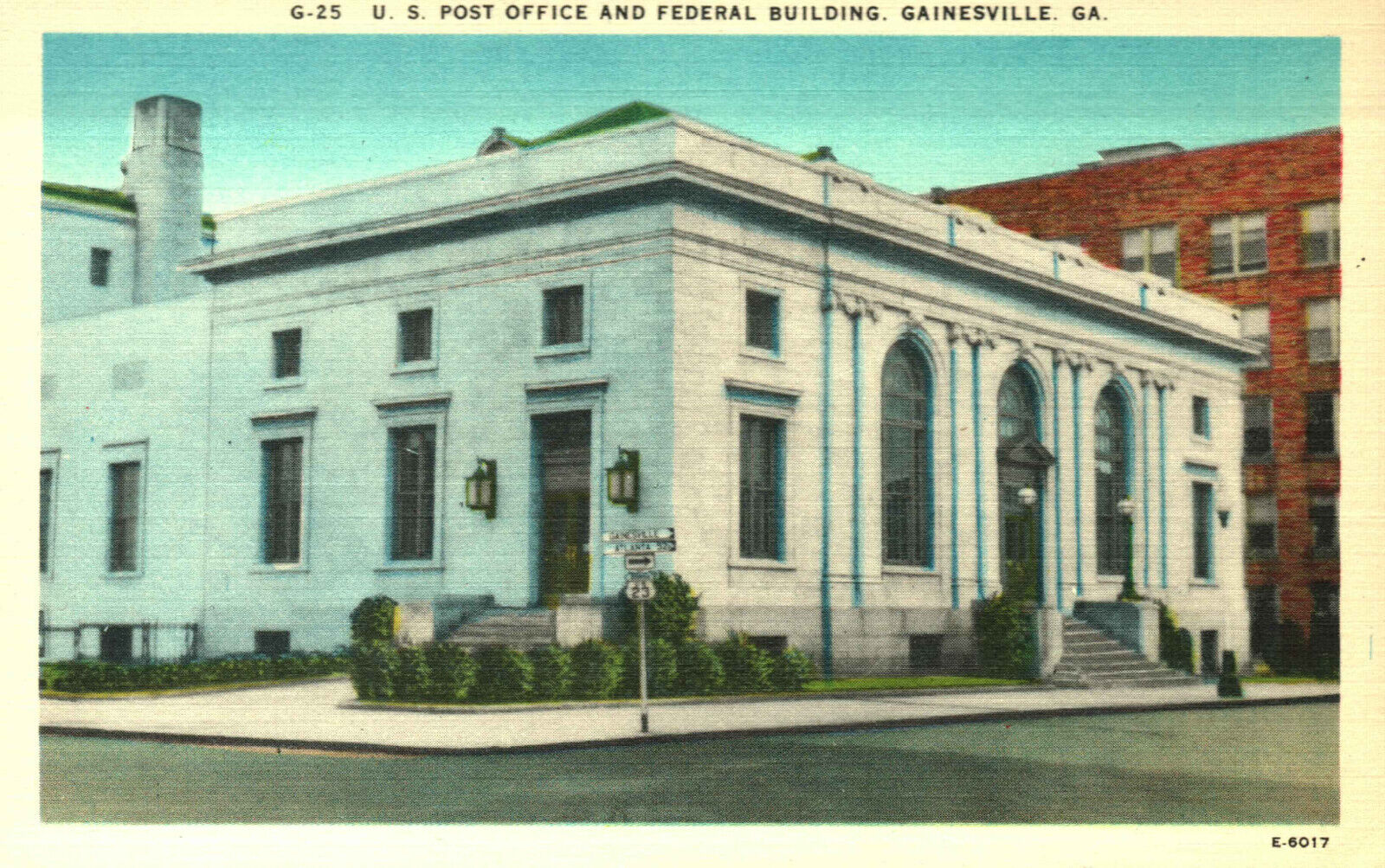 Postcard U.S. Post Office And Federal Building Gainesville GA Georgia