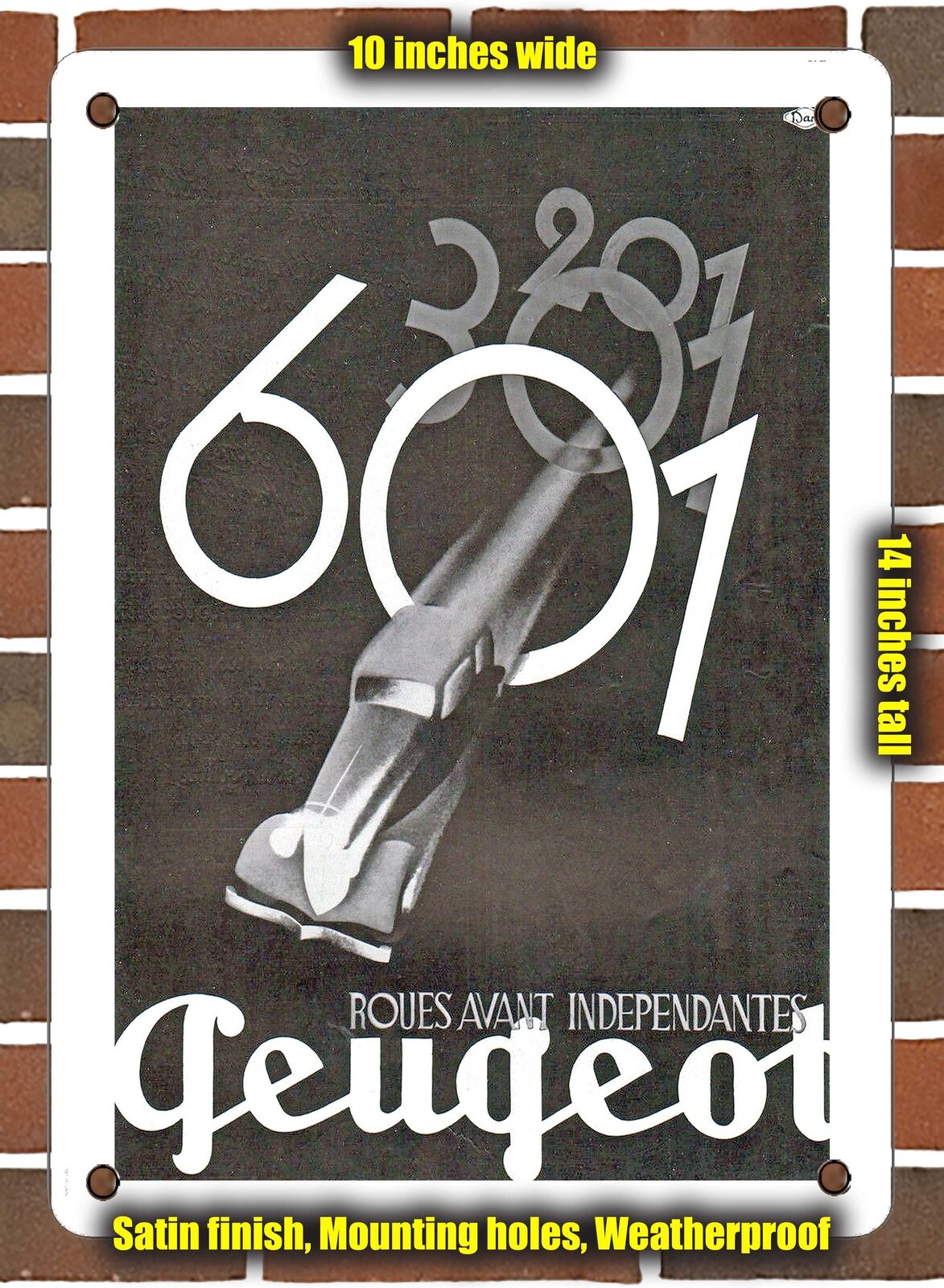 METAL SIGN - 1934 Peugeot 601 - 10x14 Inches
